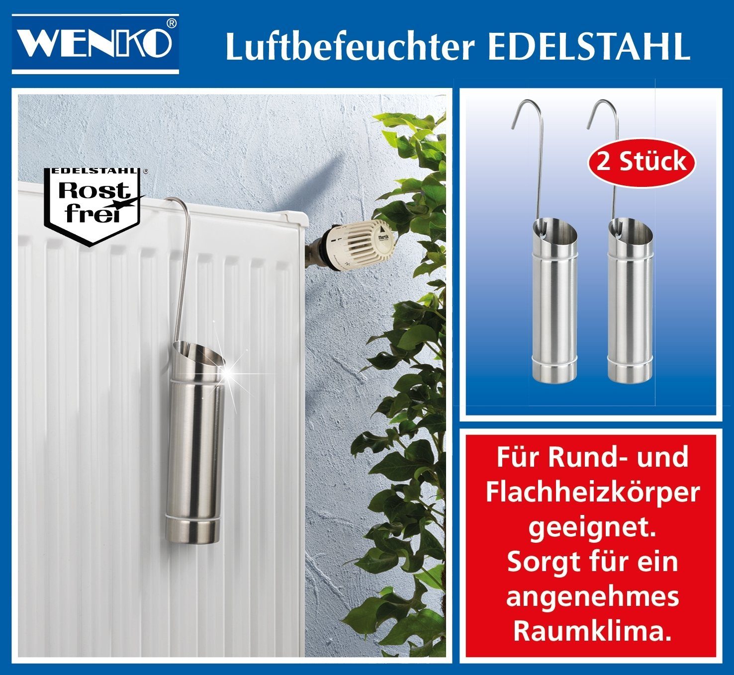 Luftbefeuchter Luftbefeuchter aus Edelstahl für die Heizung