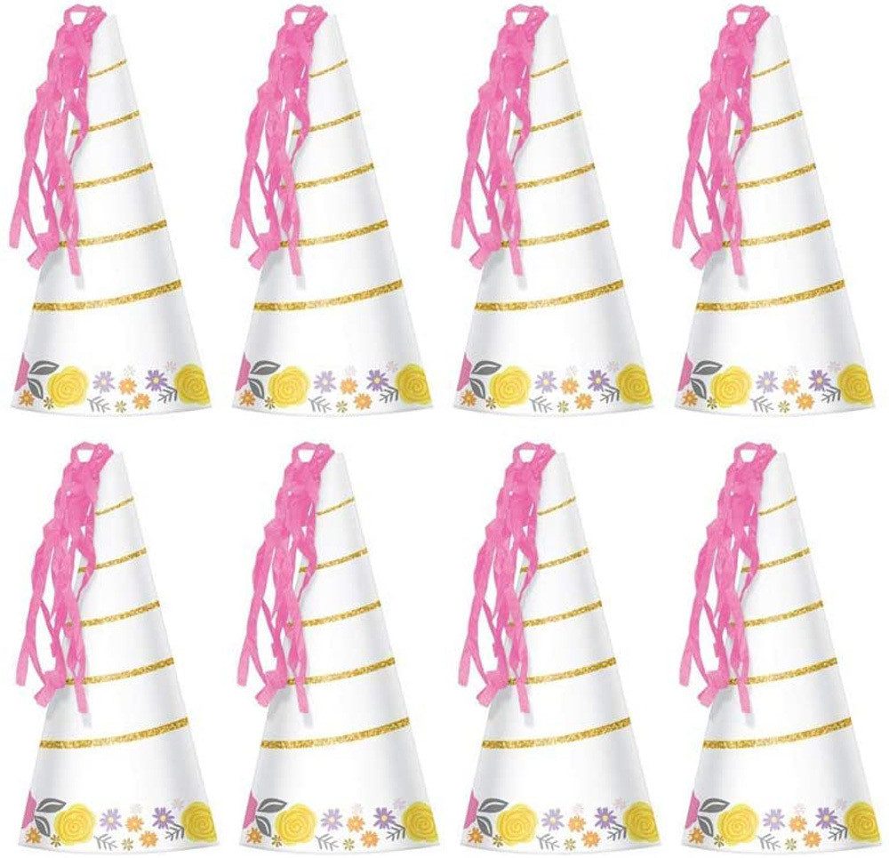Amscan Papierdekoration Amscan 'Magical Unicorn' 8 Einhorn Partyhütchen 17
