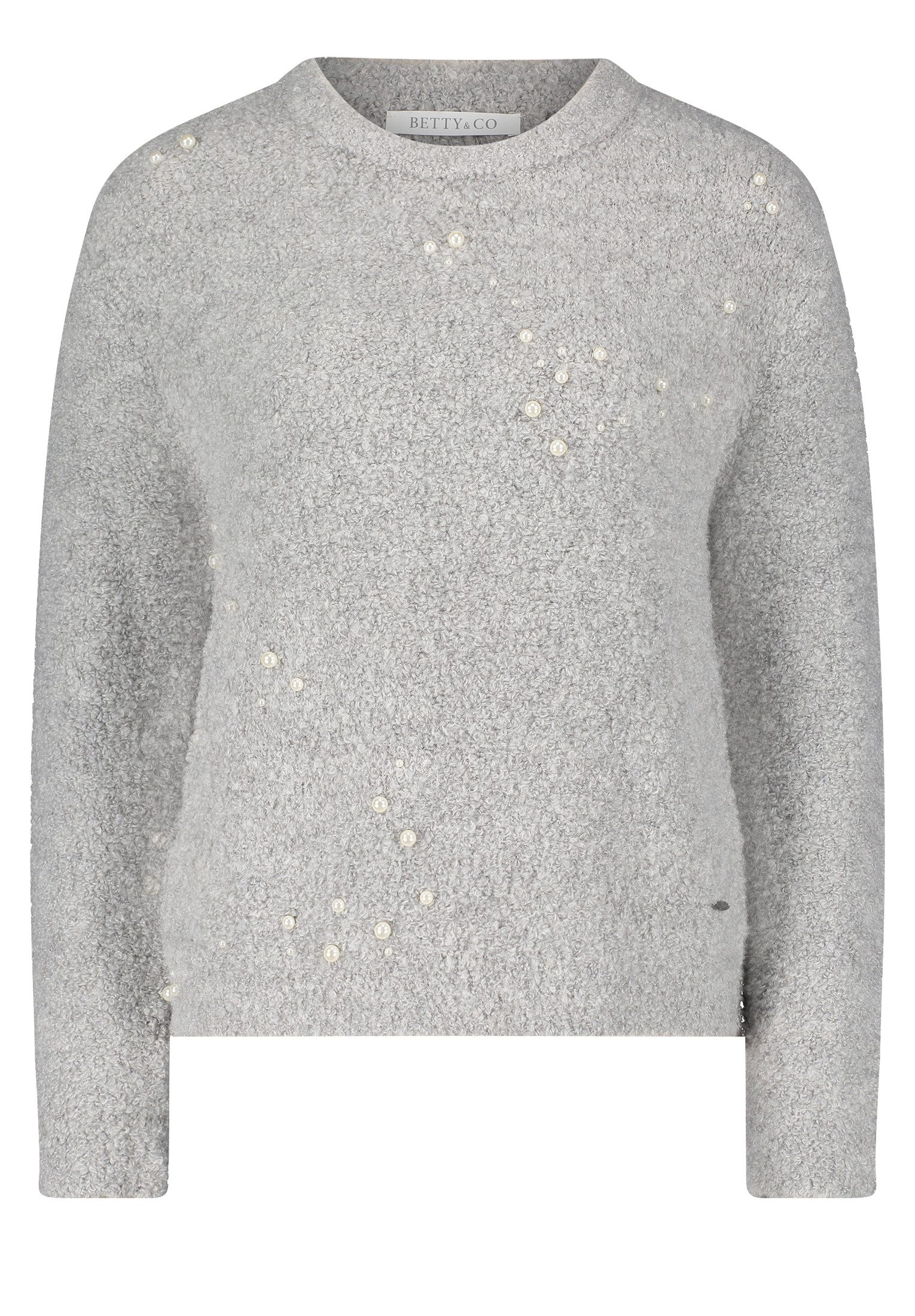 Betty&Co Strickpullover Damen Strickpullover mit Perlen günstig online kaufen