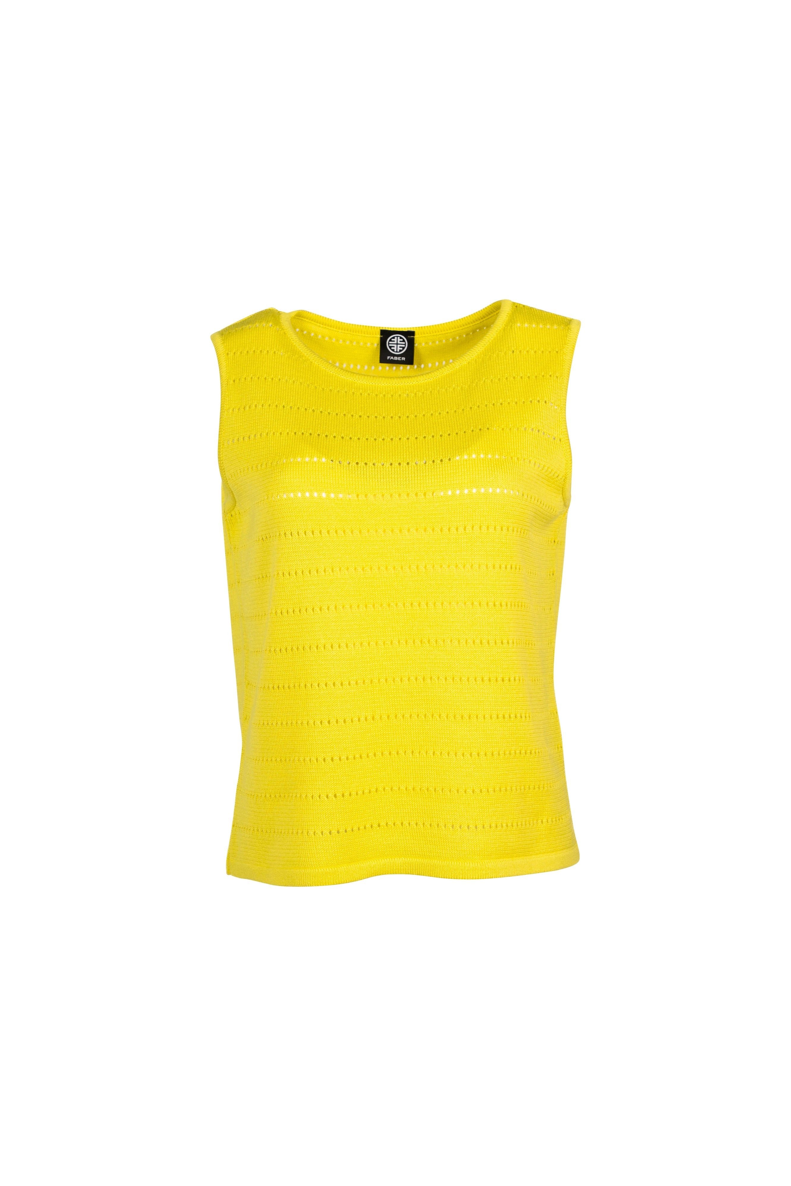 Faber Stricktop Top in Lochstruktur in Farbe Citrus Moderne Lochstruktur günstig online kaufen