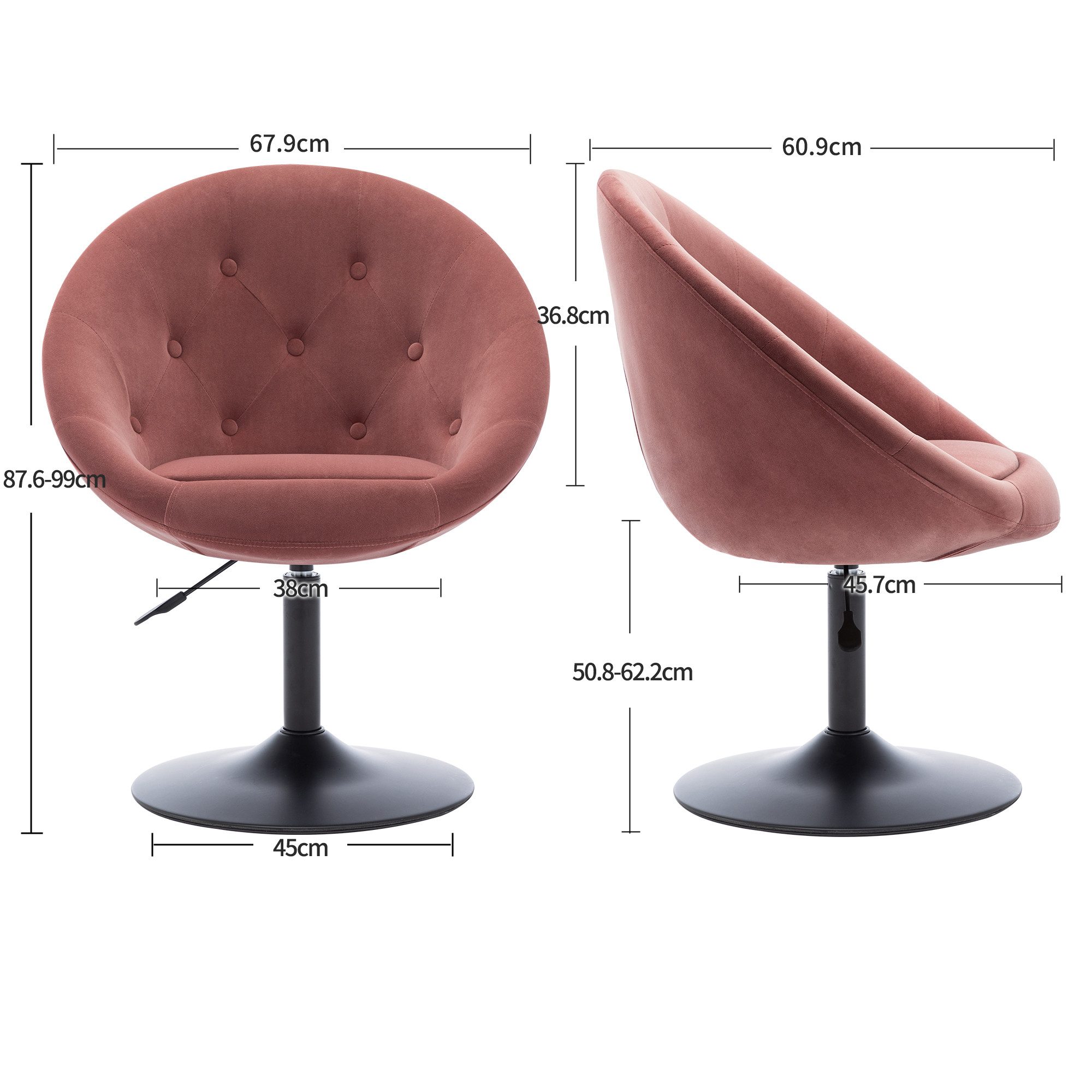 Duhome Loungesessel 509A, Cocktailsessel Clubsessel Schminktischstuhl günstig online kaufen