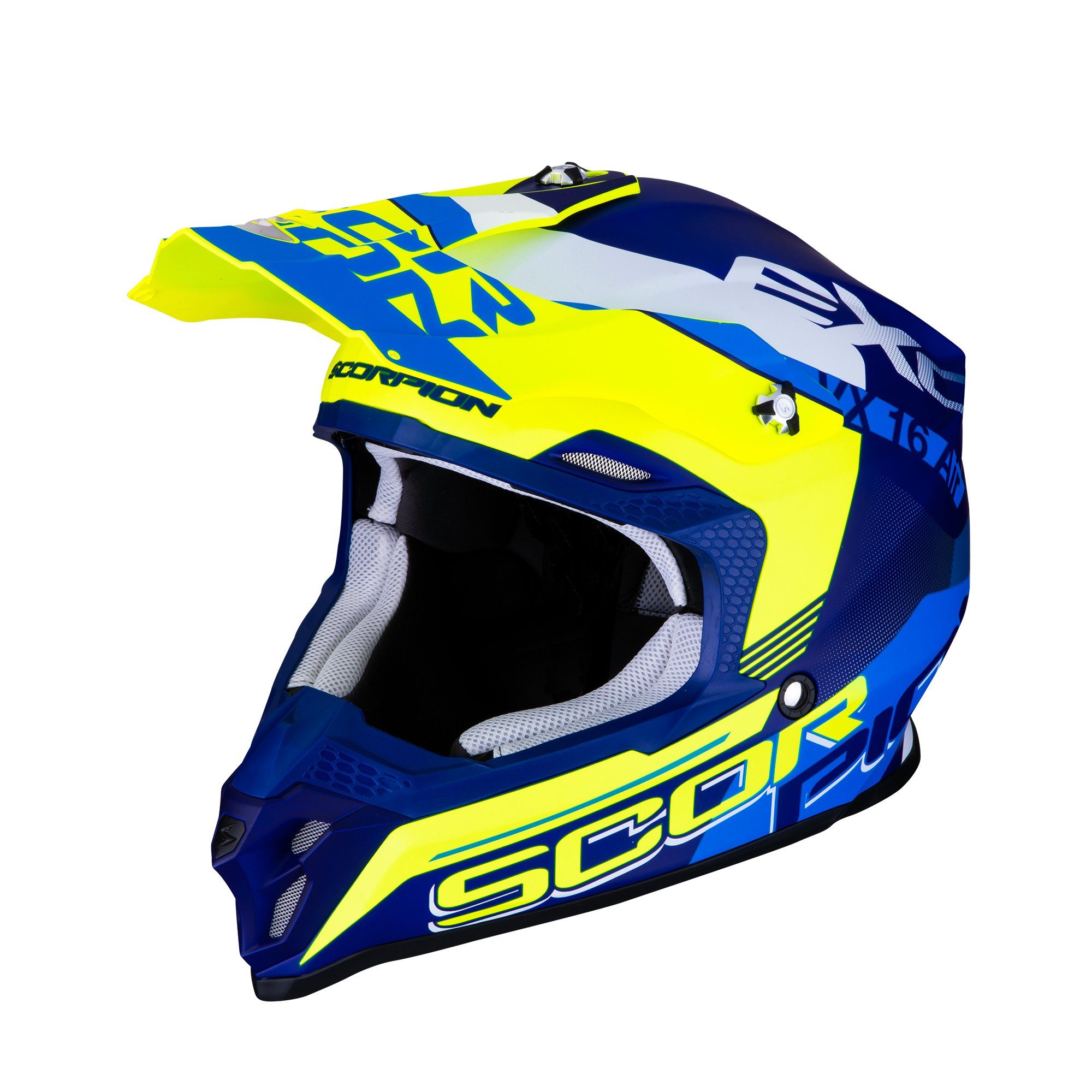 Scorpion Exo Motocrosshelm Scorpion Exo VX-16 Air Arhus Blau-Neon Gelb Matt 5BL