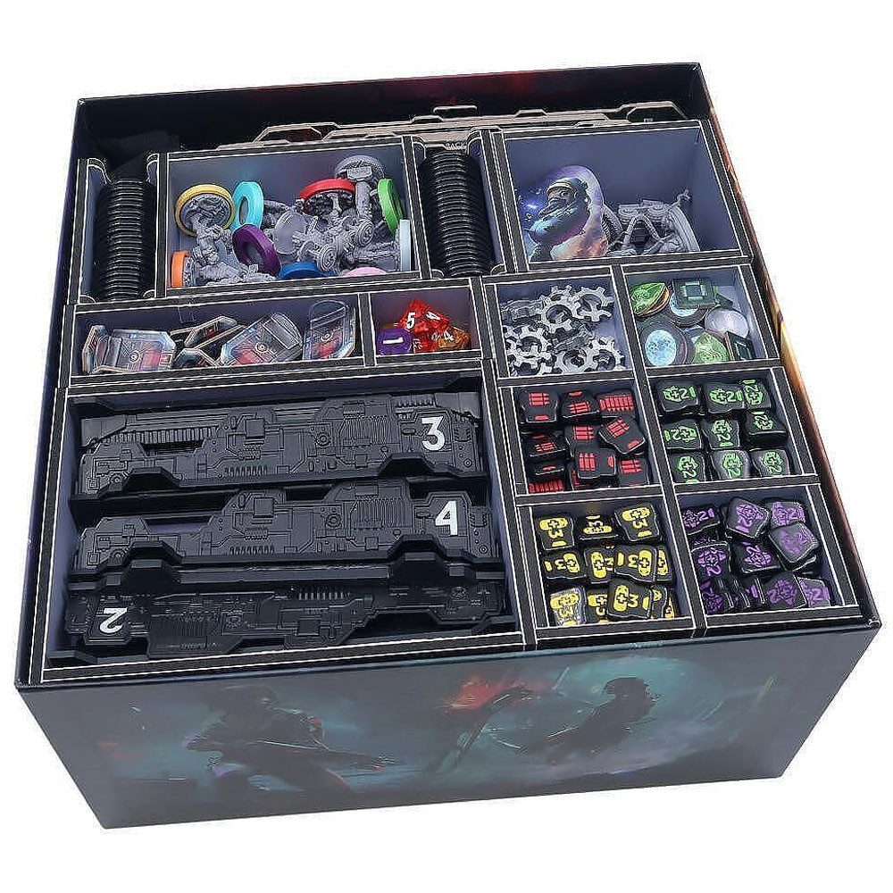 Folded Space Spiel Colour Insert Nemesis: Retaliation Sortiereinsatz Brettspiel-Einsatz, Spielzubehör, Einsatz für Organisation von Bestandteilen von Nemesis: Retalation