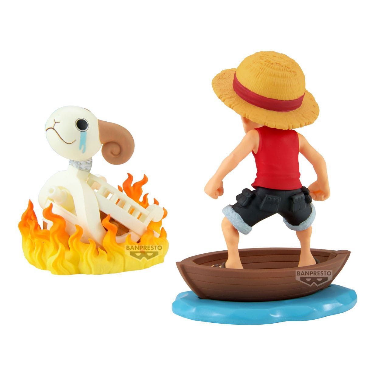 Banpresto Merchandise-Figur One Piece WCF Log Stories 2er-Pack Luffy & Going Merry 8 cm