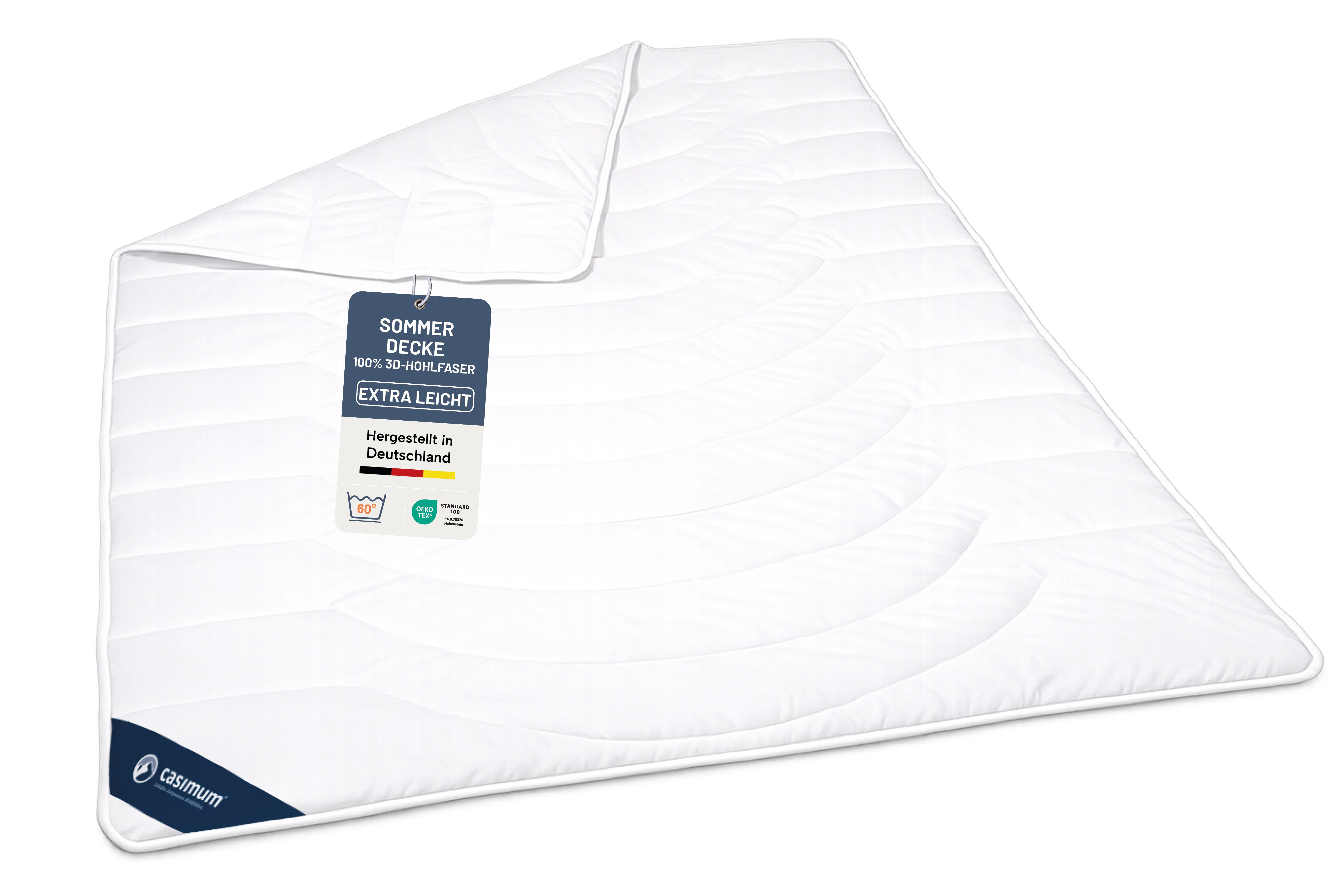 casimum Microfaserbettdecke COMFORT Faser Steppbettdecke, Bettdecke für Sommer, Winter, Ganzjahr, Füllung: 3D-Hohlfaser, 100% Polyester, Bezug: 100 % Baumwolle, hergestellt in Deutschland, allergikerfreundlich, versch. Wärmeklassen