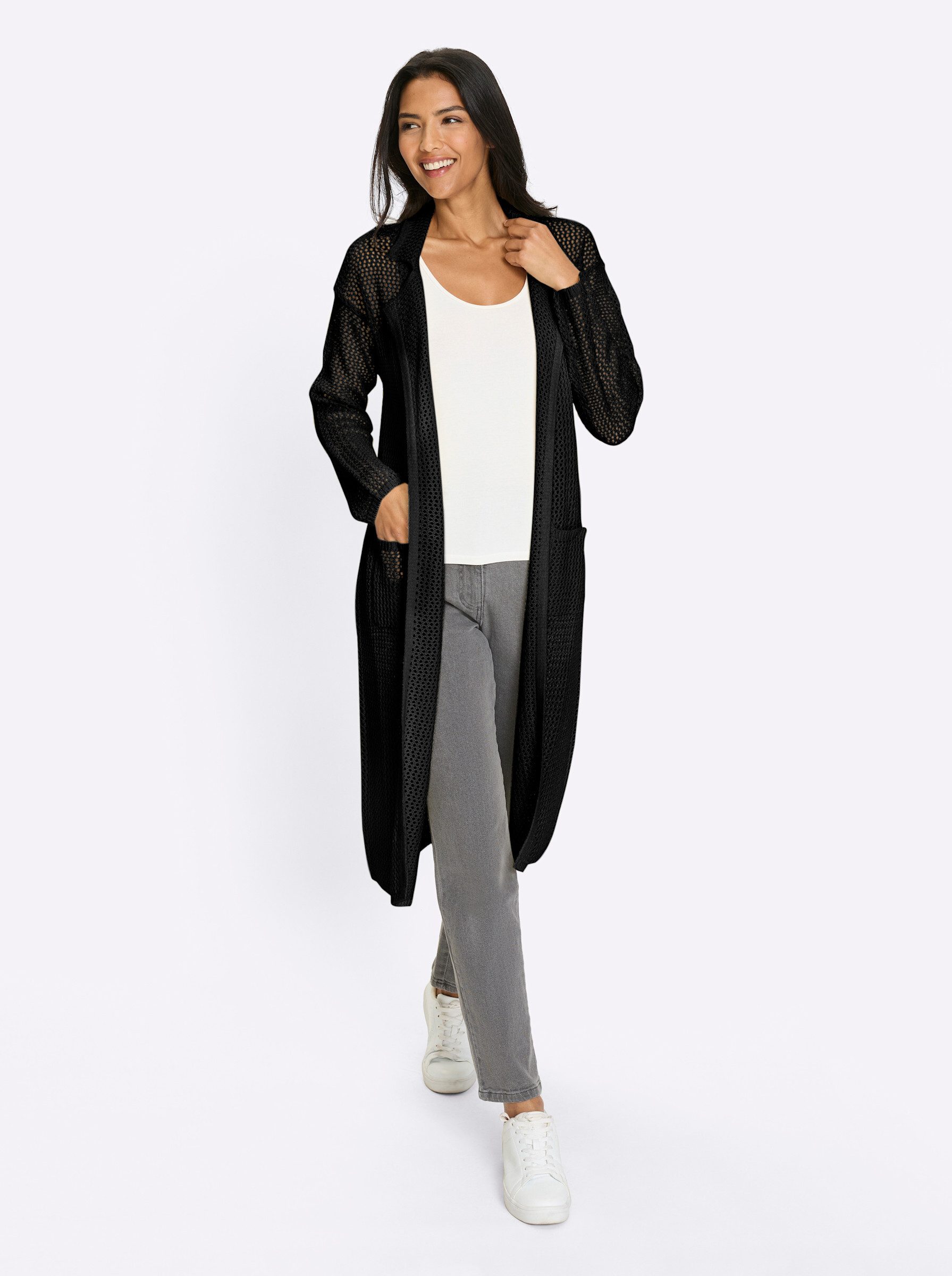 Sieh an! Strickjacke Strickmantel . günstig online kaufen