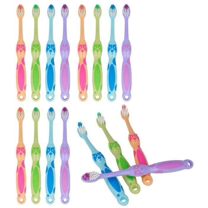 Lantelme Zahnbürste »Kinderzahnbürsten 12 Stück Set« ergonomischer Antirutschgriff