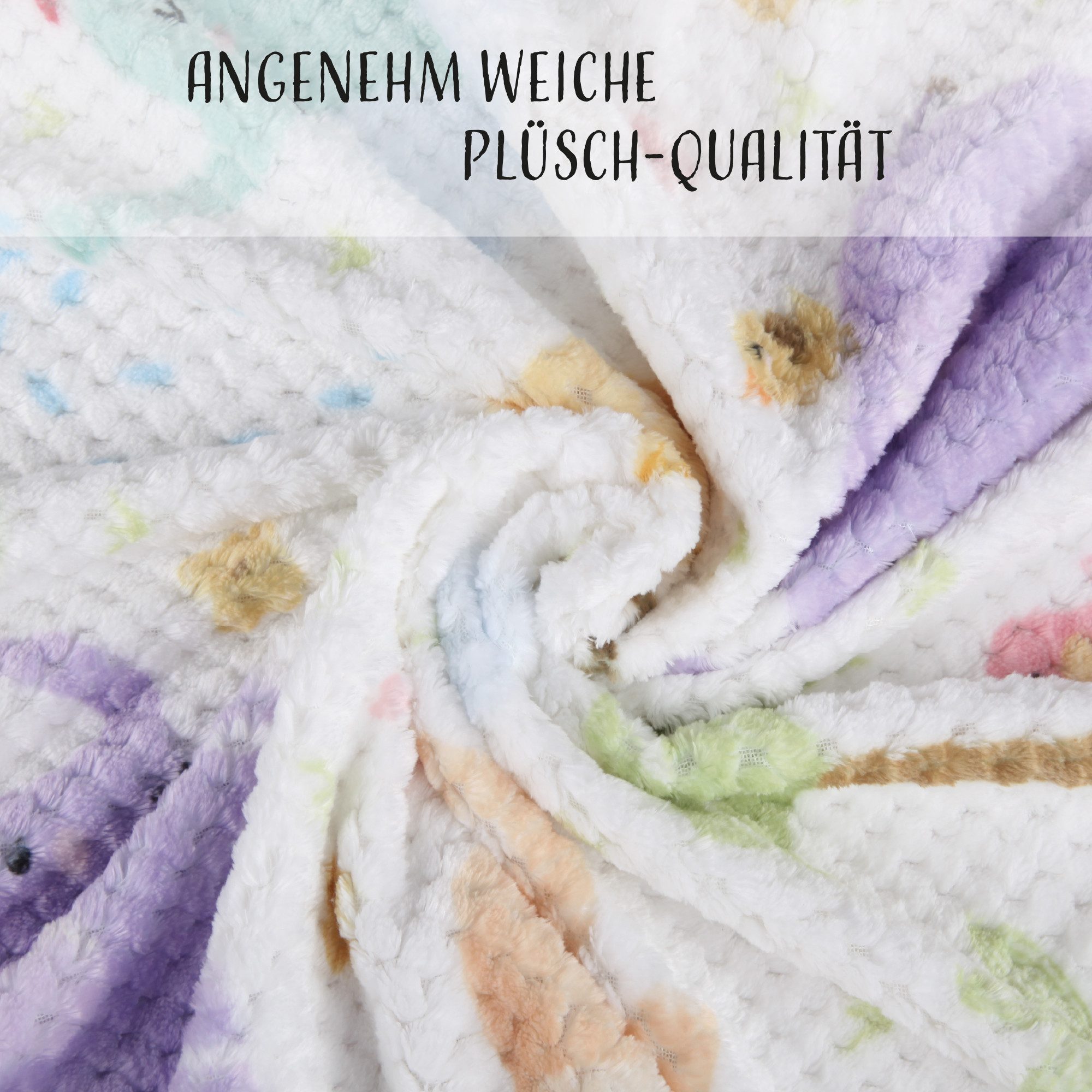 Kinderdecke "Cashmere Dots" 85x120 cm, Bestlivings, Fleecedecke, 100% Polyester, Maschinenwaschbar bei bis zu 40 Grad
