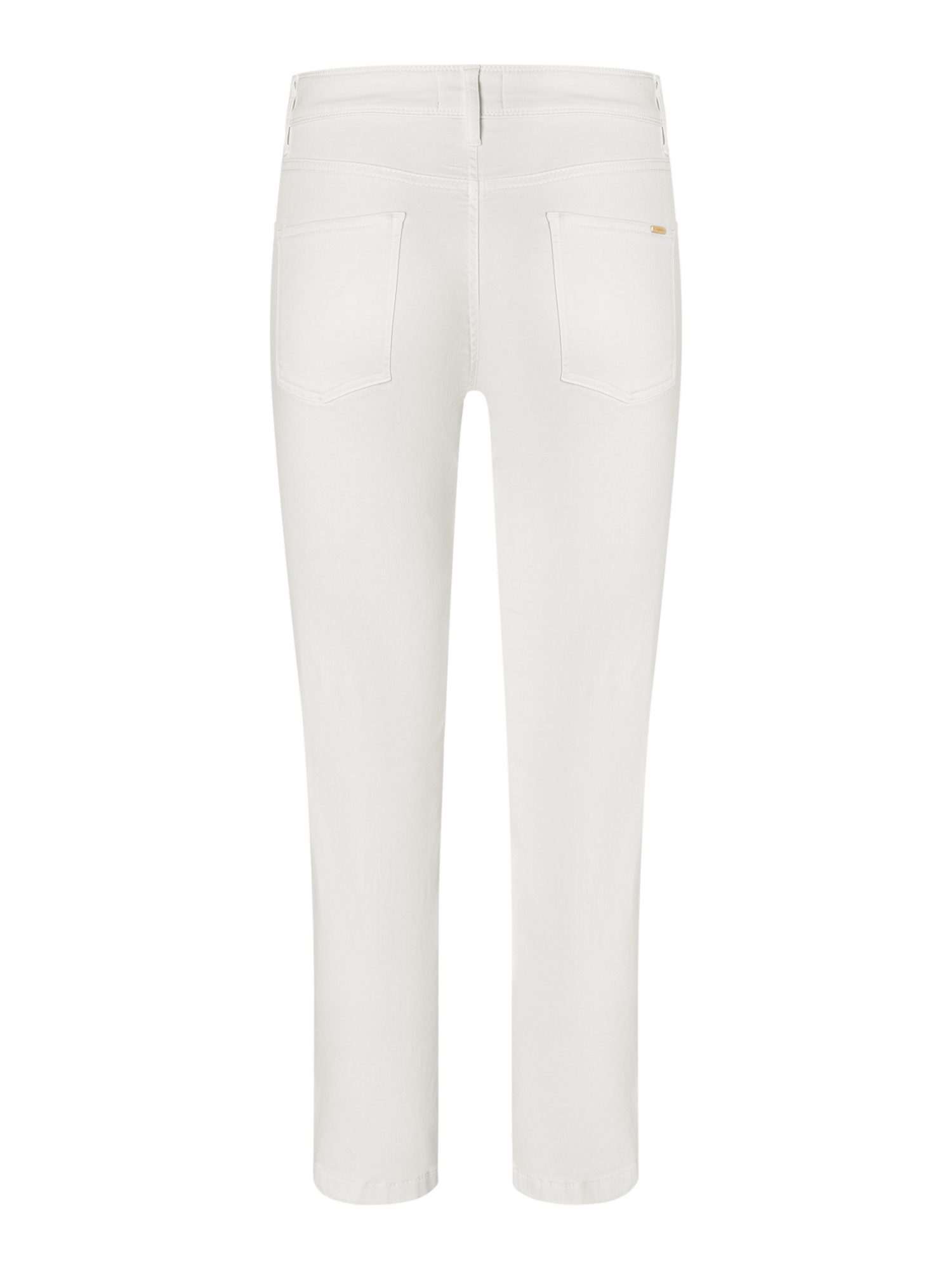 Cambio Stretch-Hose weiß, Casual, Baumwolle, Unifarben, Regular Fit, Mittel