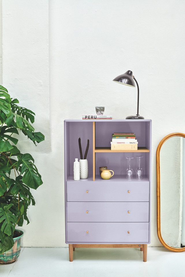 HOME OF COLORS Highboard COLOR LIVING Highcabinet - stylischer Stauraum in schönen Farben, stylishes Highcabinet mit Schubladen & Regal - nur wenige Exemplare