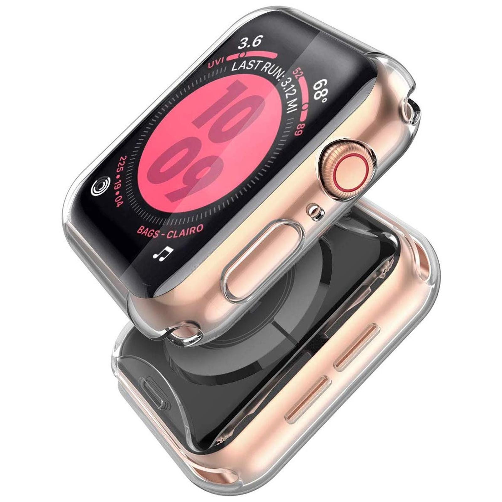 CoolGadget Smartwatch-Hülle Silikon Case Hülle für Apple Watch 4 5 6 SE 44mm 4,4 cm, Schutzhülle 44mm für Apple Watch Series 4 5 6 SE