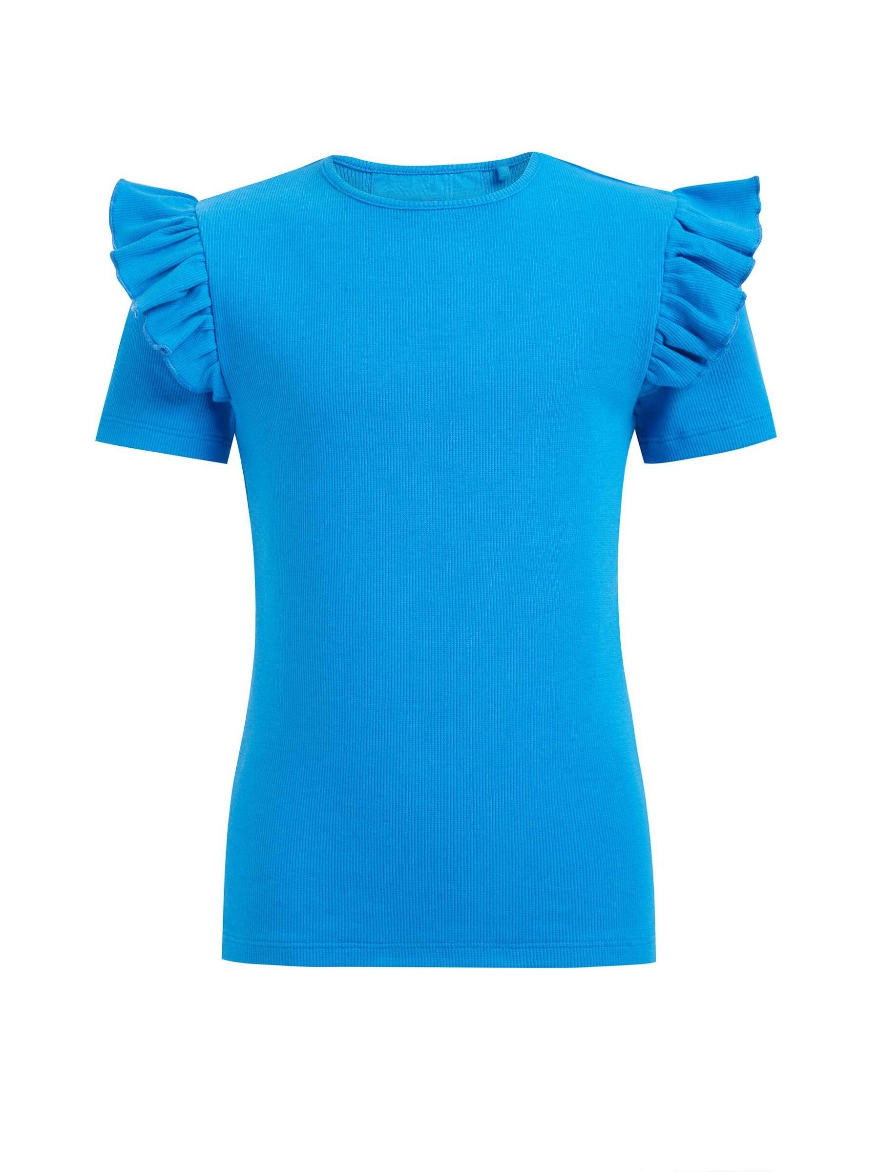 WE (1-tlg) Blau Fashion T-Shirt