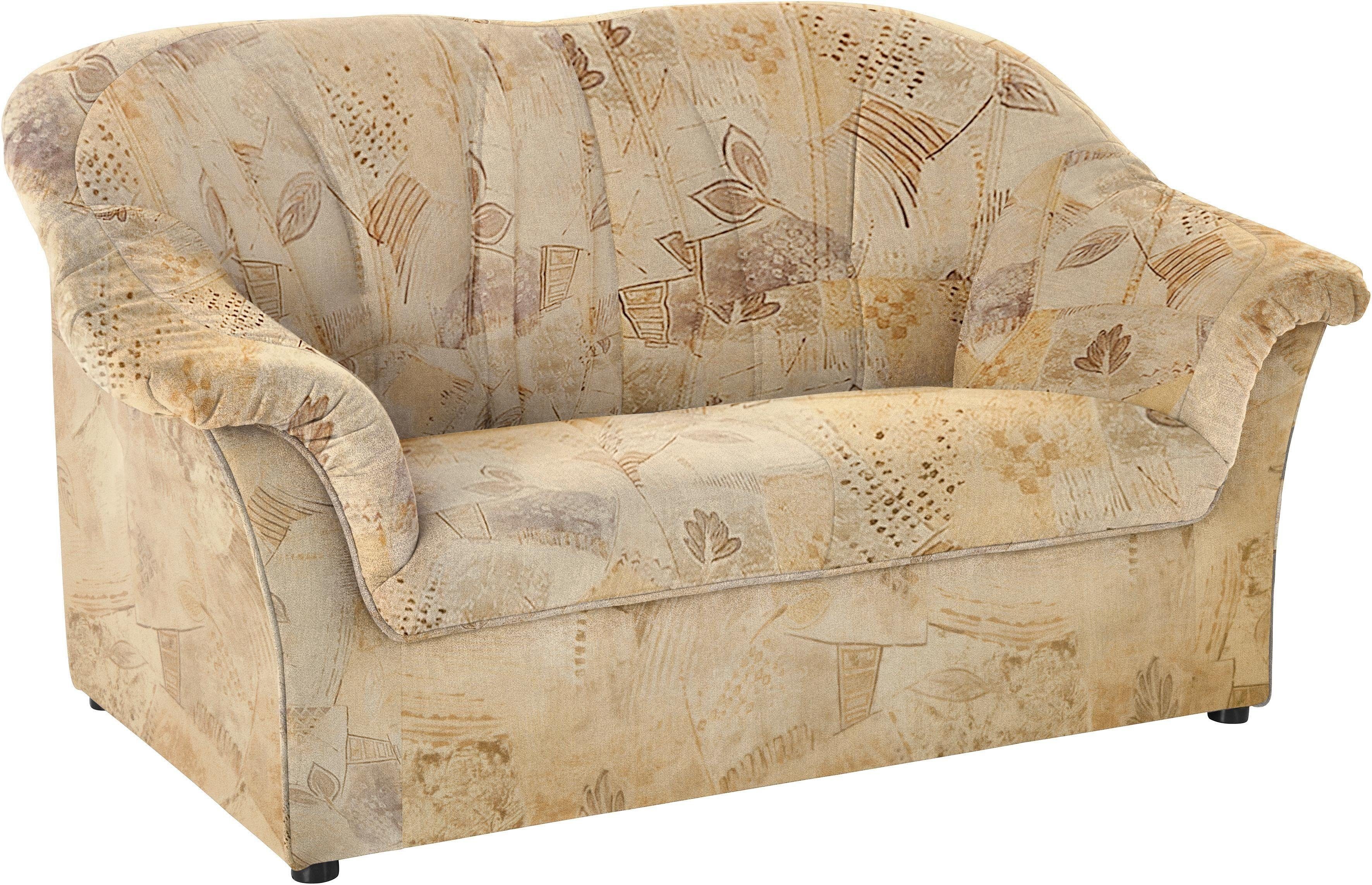 DOMO collection 2-Sitzer Pegnitz für kleine Räume, Breite 155cm, zeitlos, elegante Armlehnen, komfortabel