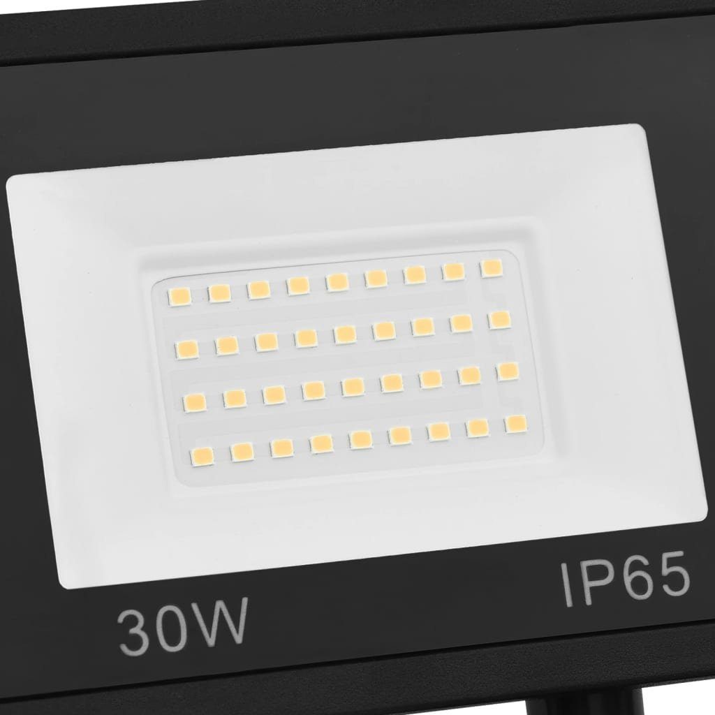 Sensor vidaXL mit LED-Fluter W Warmweiß 30 Flutlichtstrahler