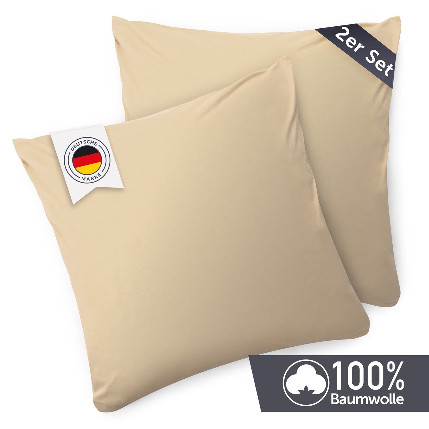 Blumtal Kissenbezug Premium Jersey 2er Set, Oeko-Tex Zertifiziert, (2 Stück günstig online kaufen
