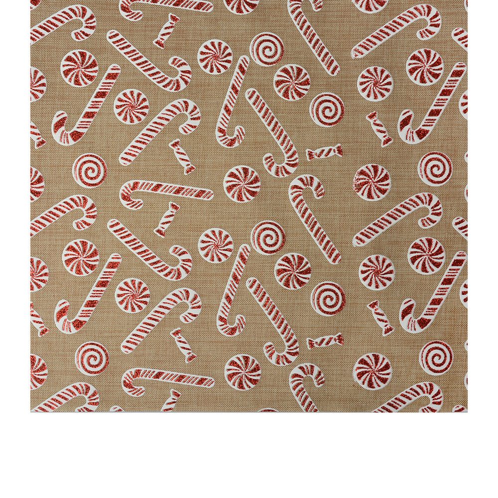 Clayre & Eef Tischläufer Gingerbread Bliss (1-tlg, 1-teilig), Tischläufer Tischdecke ca.28x275cm Glitzer