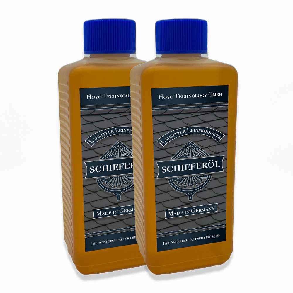 Hoyo Technology GmbH Schieferöl Imprägnierung - 0,5 L, Natürlicher Schutz von Schiefer Naturstein-Imprägnierung, Lebensmittelecht, Umweltfreundlich, Schnelltrocknend, Wasserabweisend