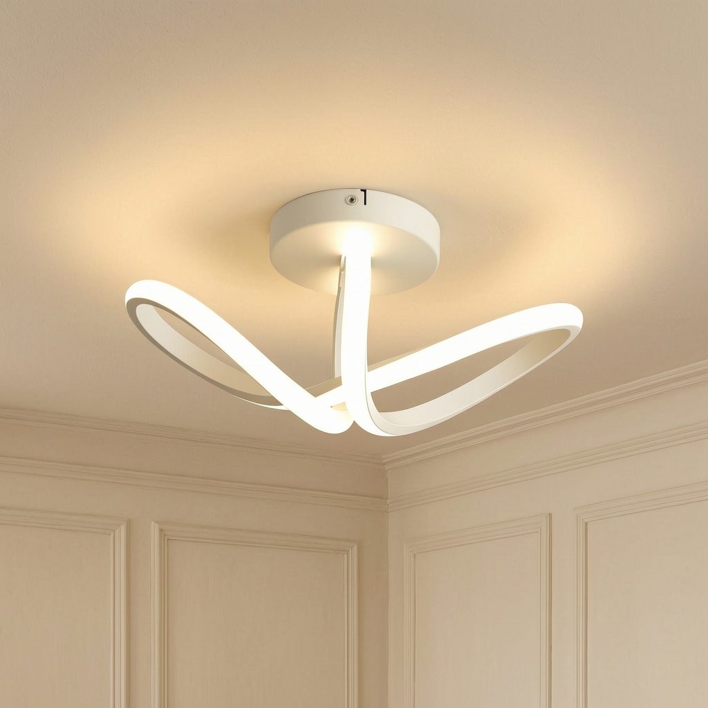 BlingBin LED Deckenleuchte Dimmbar 19 W Deckenlampe 3 Lichtfarben, modernes Design, kompakte, LED fest integriert, Tageslichtweiß, Memory-Funktion für Wohnzimmer, Schlafzimmer und Küche