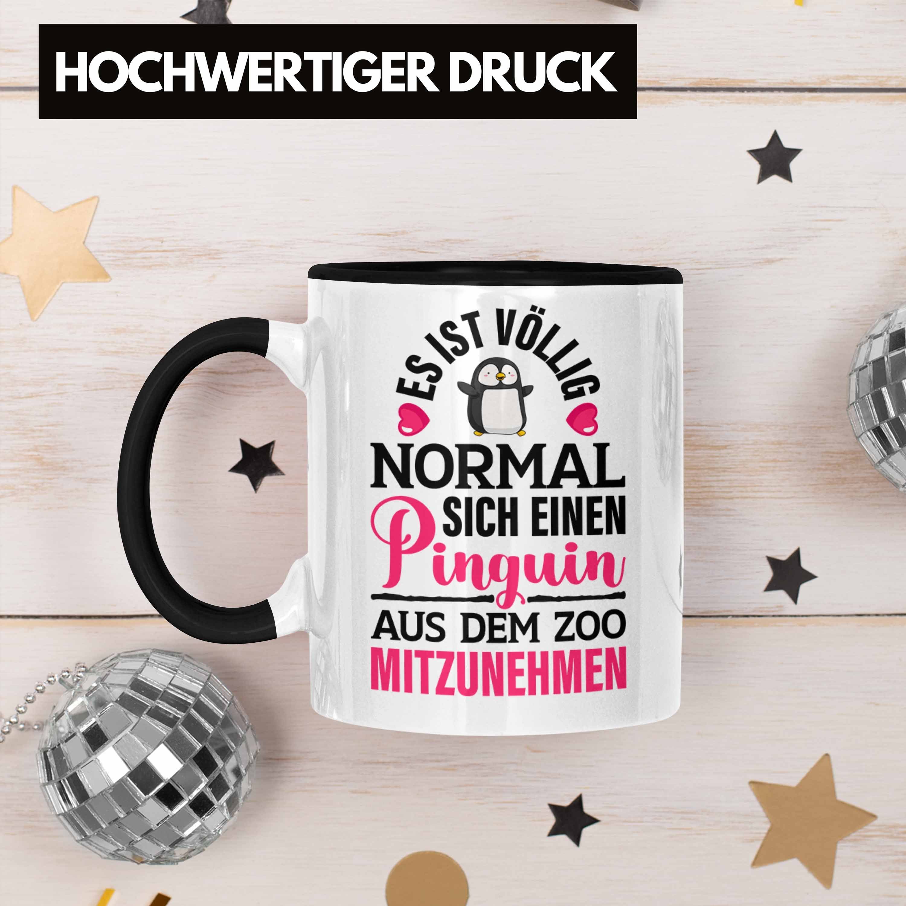 Kinder Geschenk Trendation - Liebe Tasse Spruch Pinguin Tasse Kollegin Schwarz Trendation