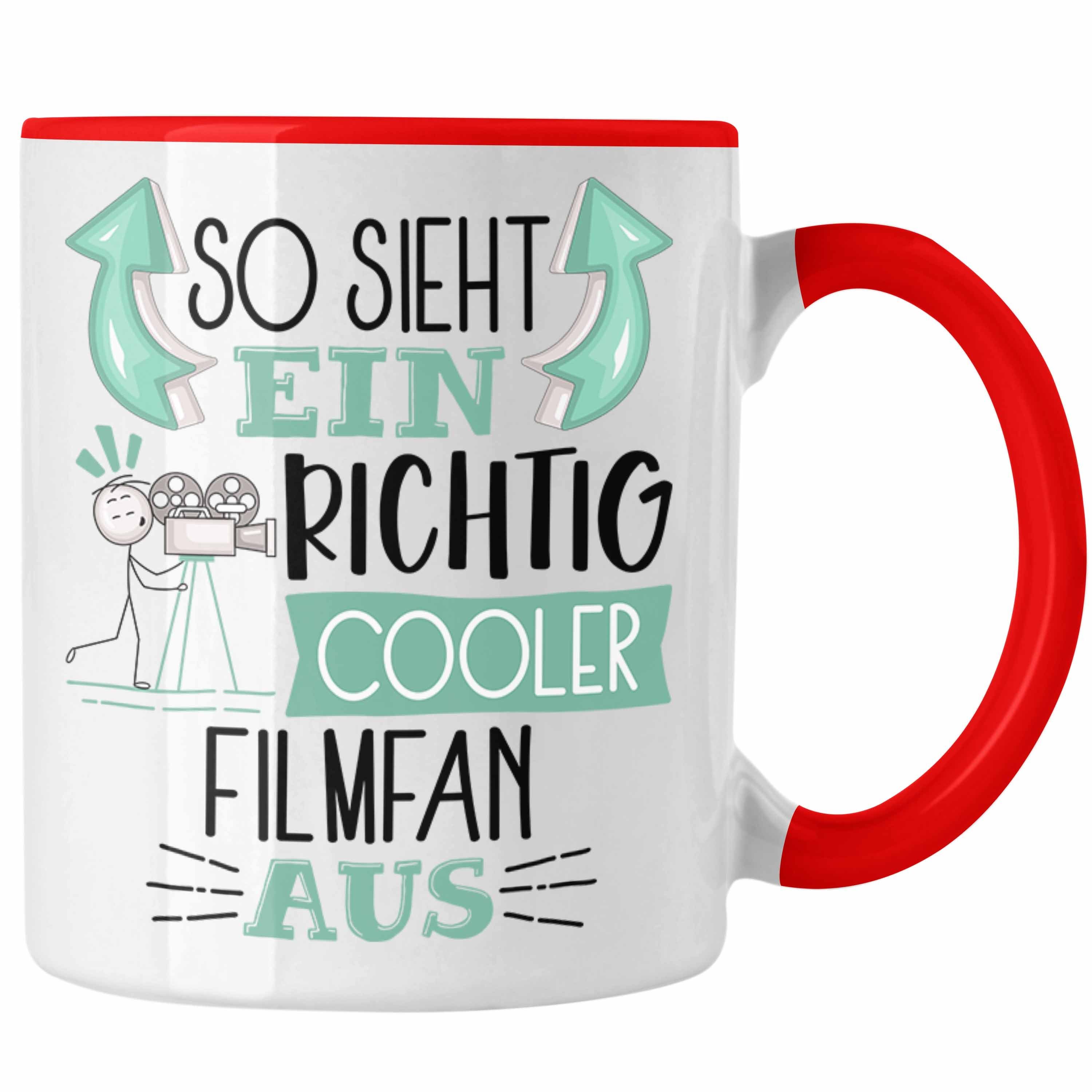 Trendation Tasse So Sieht Ein Richtig Cooler Filmfan Aus Geschenk Tasse Lustiger Spruc Rot