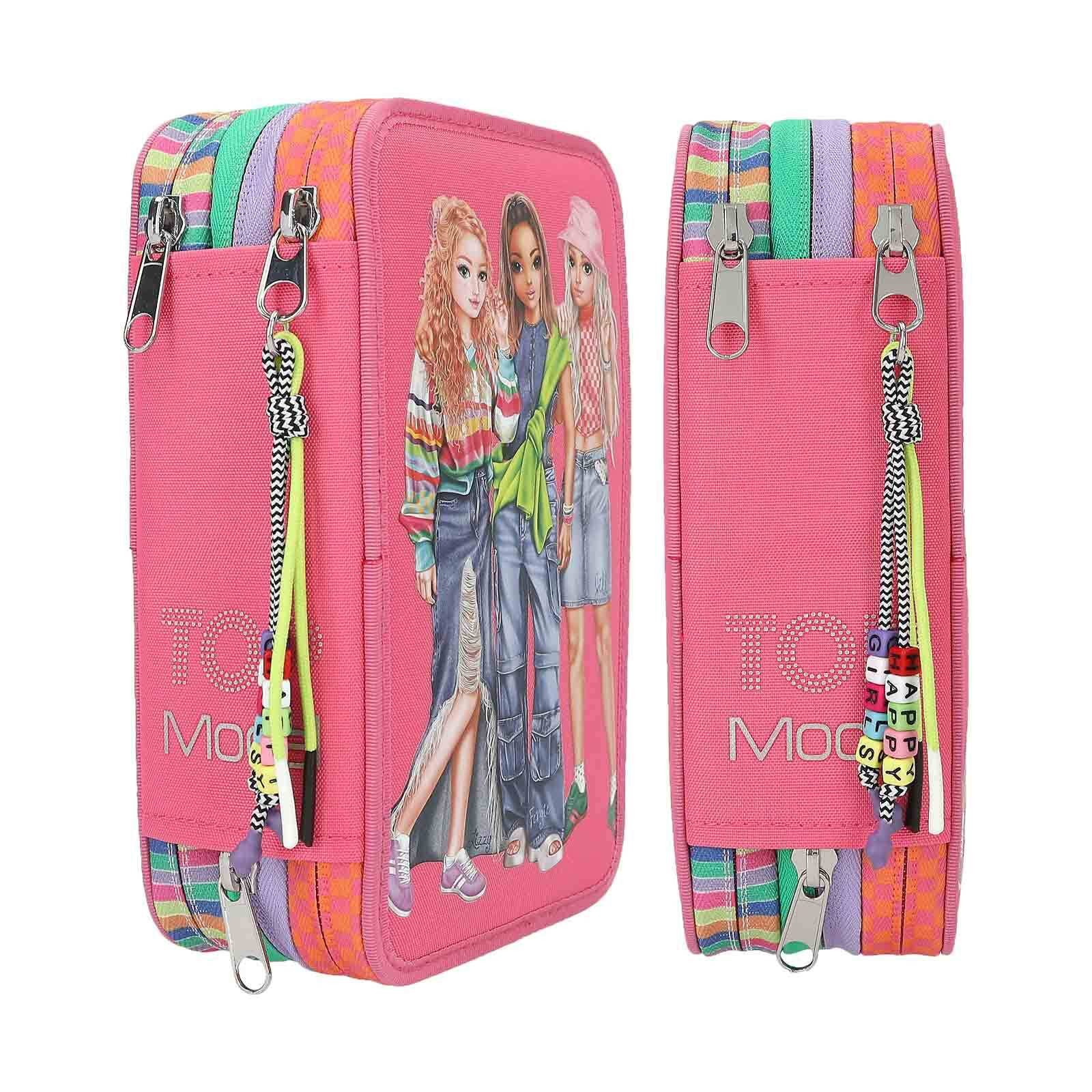 Depesche Federmäppchen TOPModel 3-Fach Federtasche mit Stifte, (1-tlg)