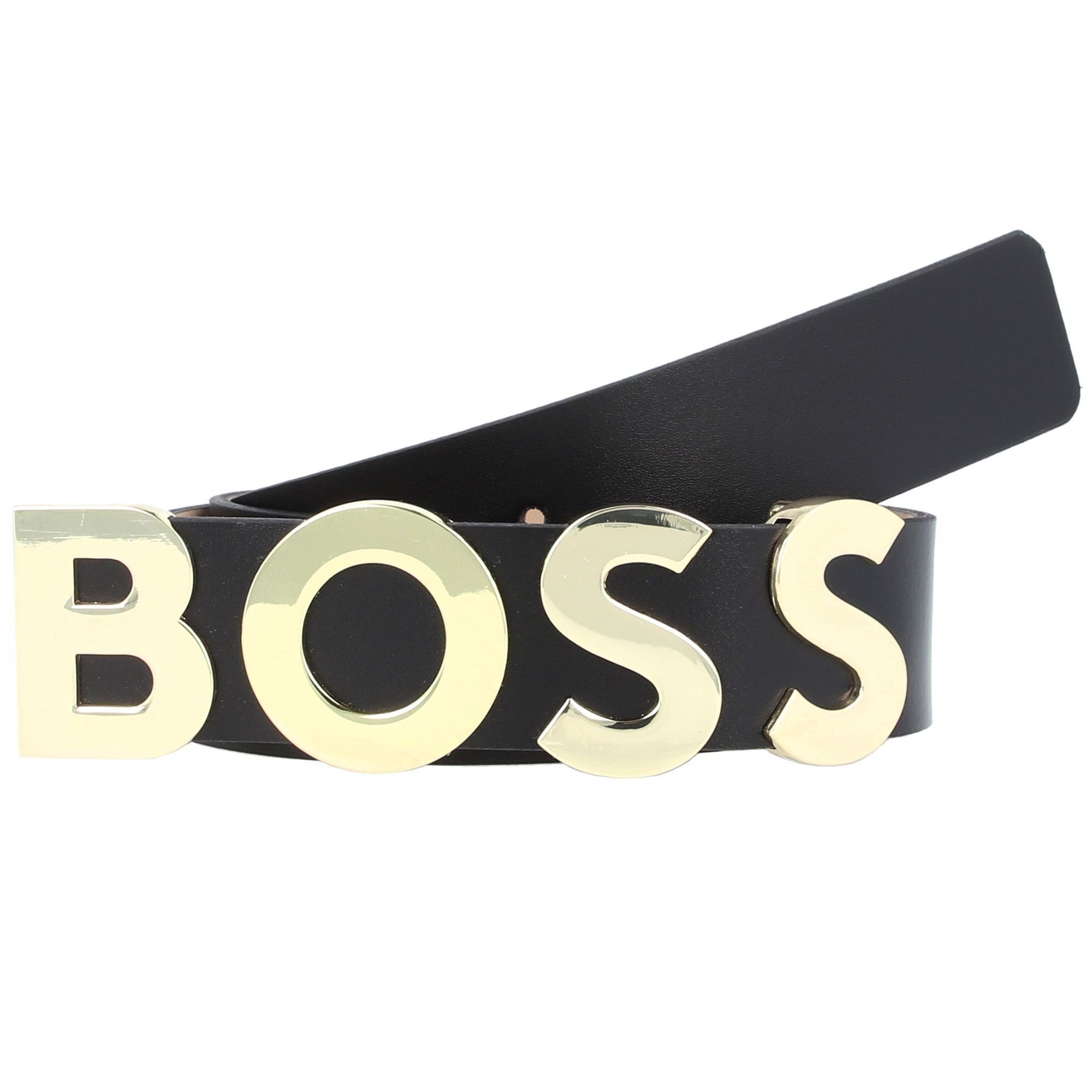 BOSS Ledergürtel Boss-Bold Koppelverschluss black