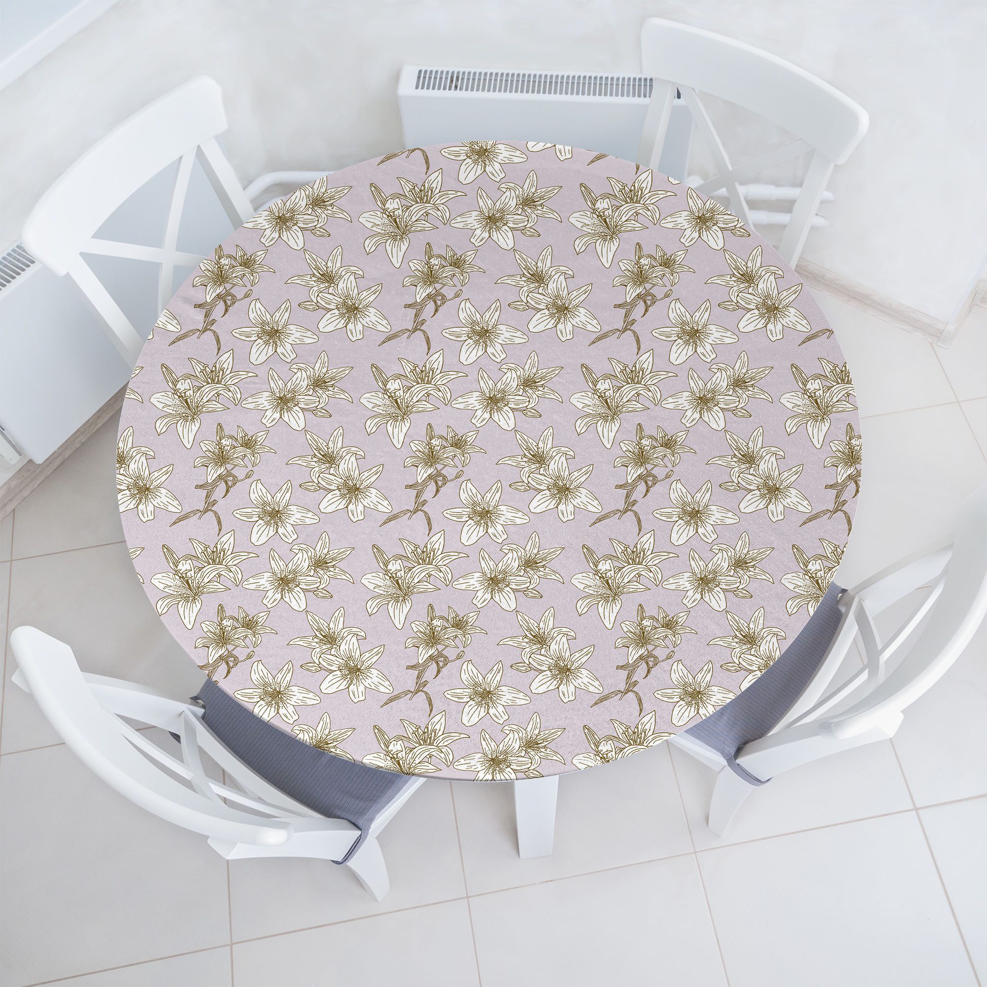 Tischdecke Rundum-elastische Stofftischdecke