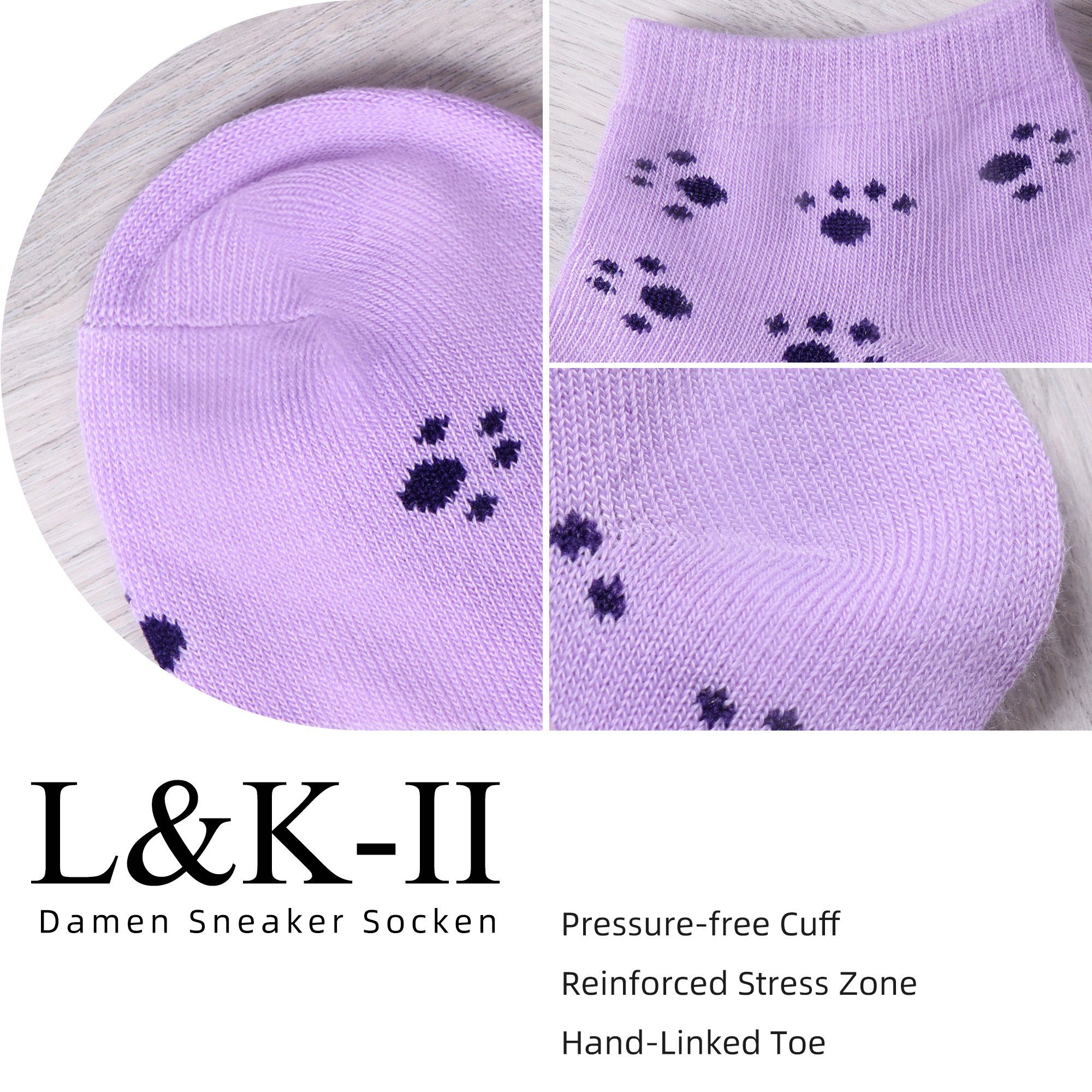 Libella Sneakersocken 92279-92276 (12er-Pack) 12 Paar Damen Sneaker Socken mit verschiendenen Motiven