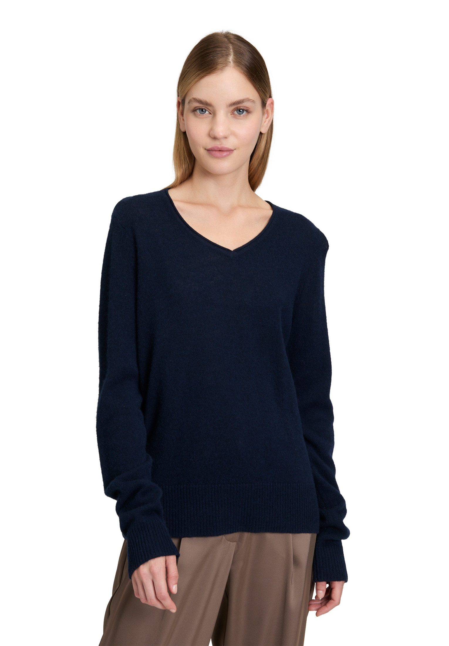 Betty Barclay Strickpullover Damen Kaschmir-Pullover mit V-Ausschnitt (1-tl günstig online kaufen