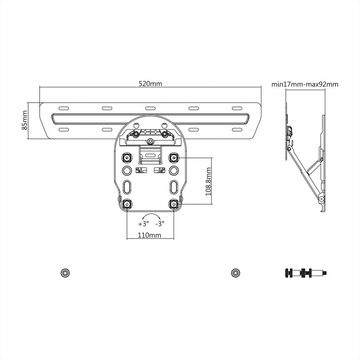 VALUE TV-Monitorwandhalterung für SAMSUNG Q-Serie Monitor-Halterung, (Q7, Q8, Q9, bis 50 kg)