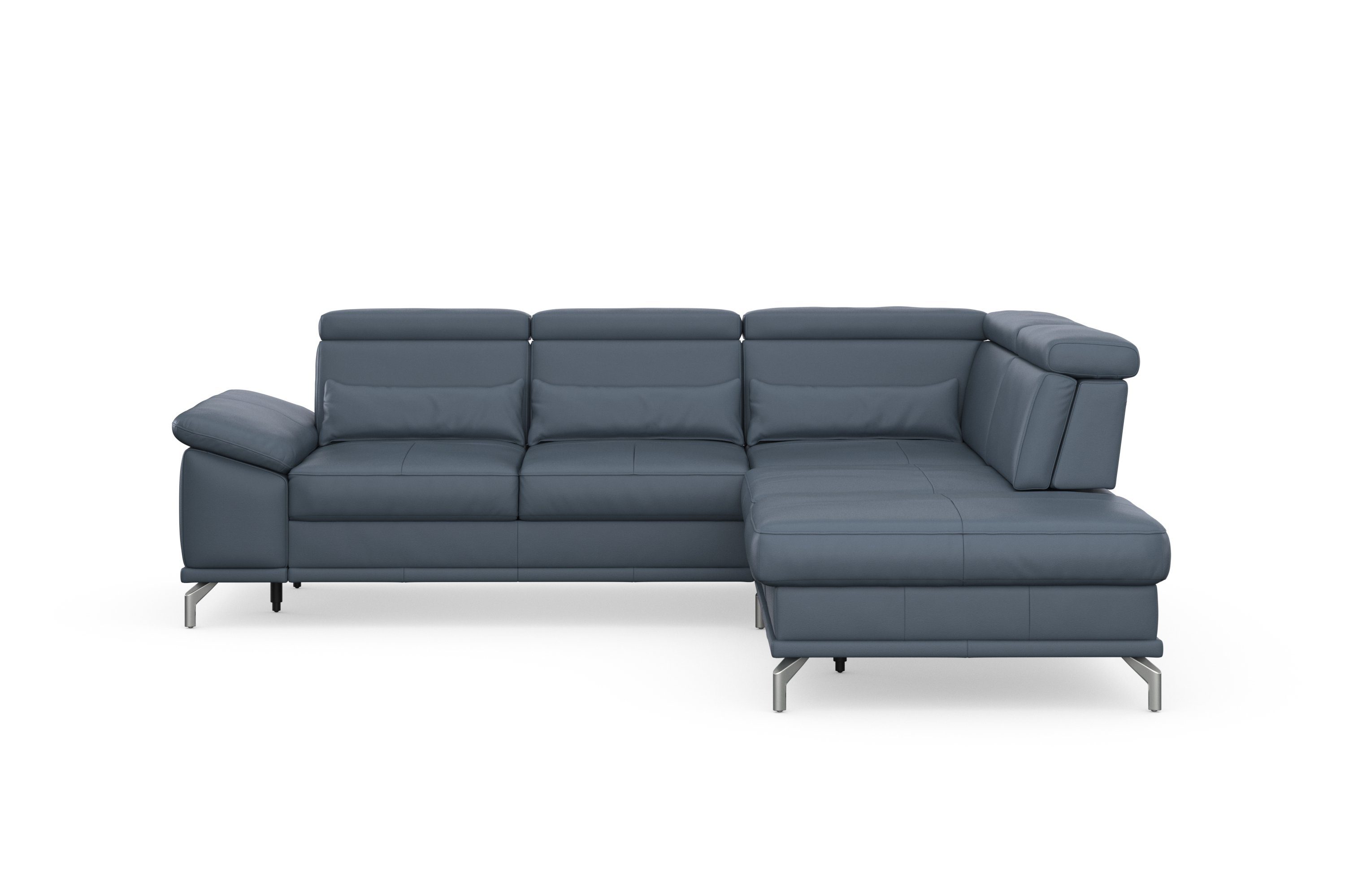 sit&more Ecksofa Cabrio L-Form, B: 274 cm, mit Sitztiefen-, Arm- & Kopfteilverstellung, 3 Nierenkissen, Federkern, optional Bettfunktion und Stauraum