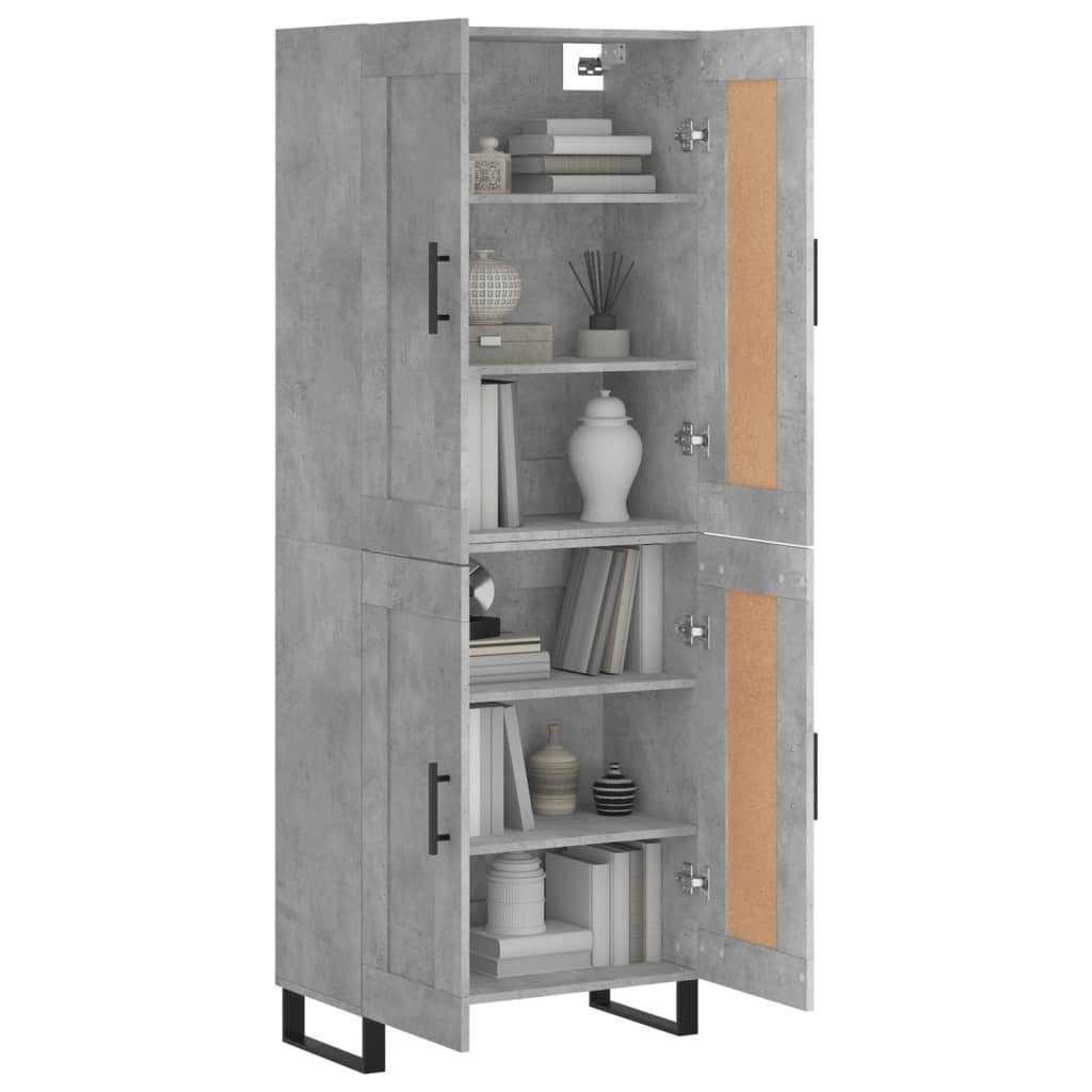 vidaXL Highboard Highboard Betongrau 69,5x34x180 cm günstig online kaufen