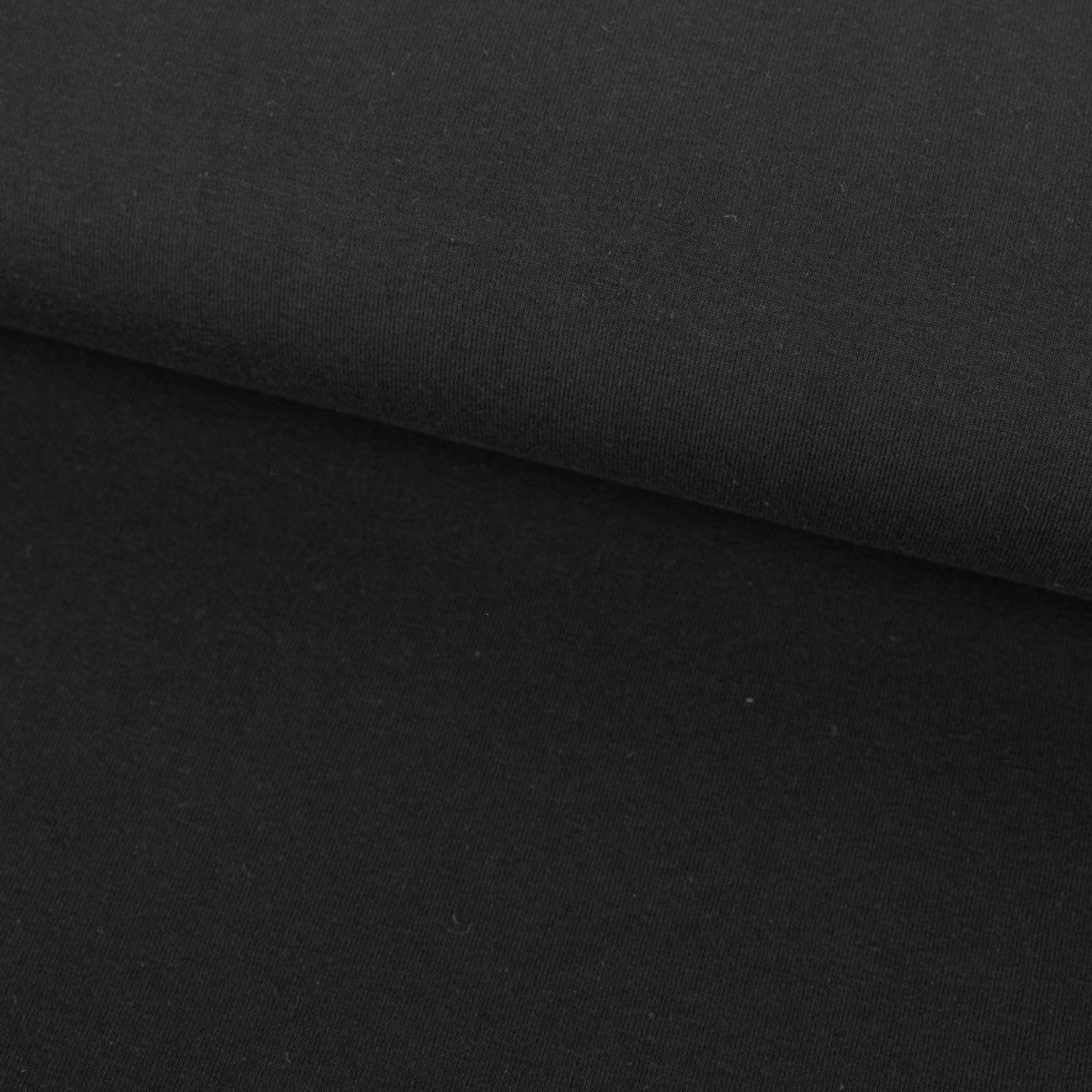 Stoff Baumwolljersey Meterware Jersey einfarbig schwarz 160cm