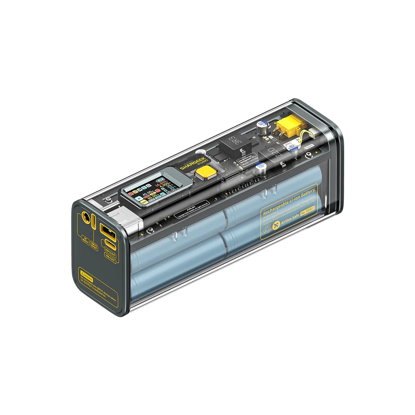 Sharge Shargeek 100 PowerBank 100W (Storm) Powerbank Powerbank 25600 mAh, Airline-Safe-zertifiziert