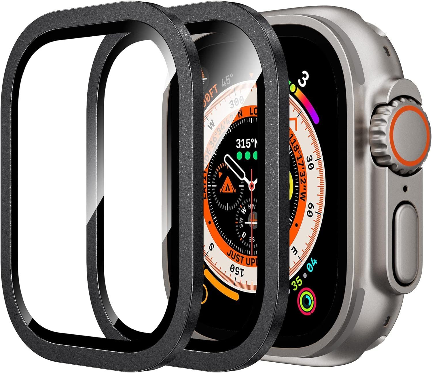 MSM Displayschutzglas 2X Schutzglas für Apple Watch Ultra 3 Ultra 49mm Panzerfolie Titan 9H – Bild 2 von 5