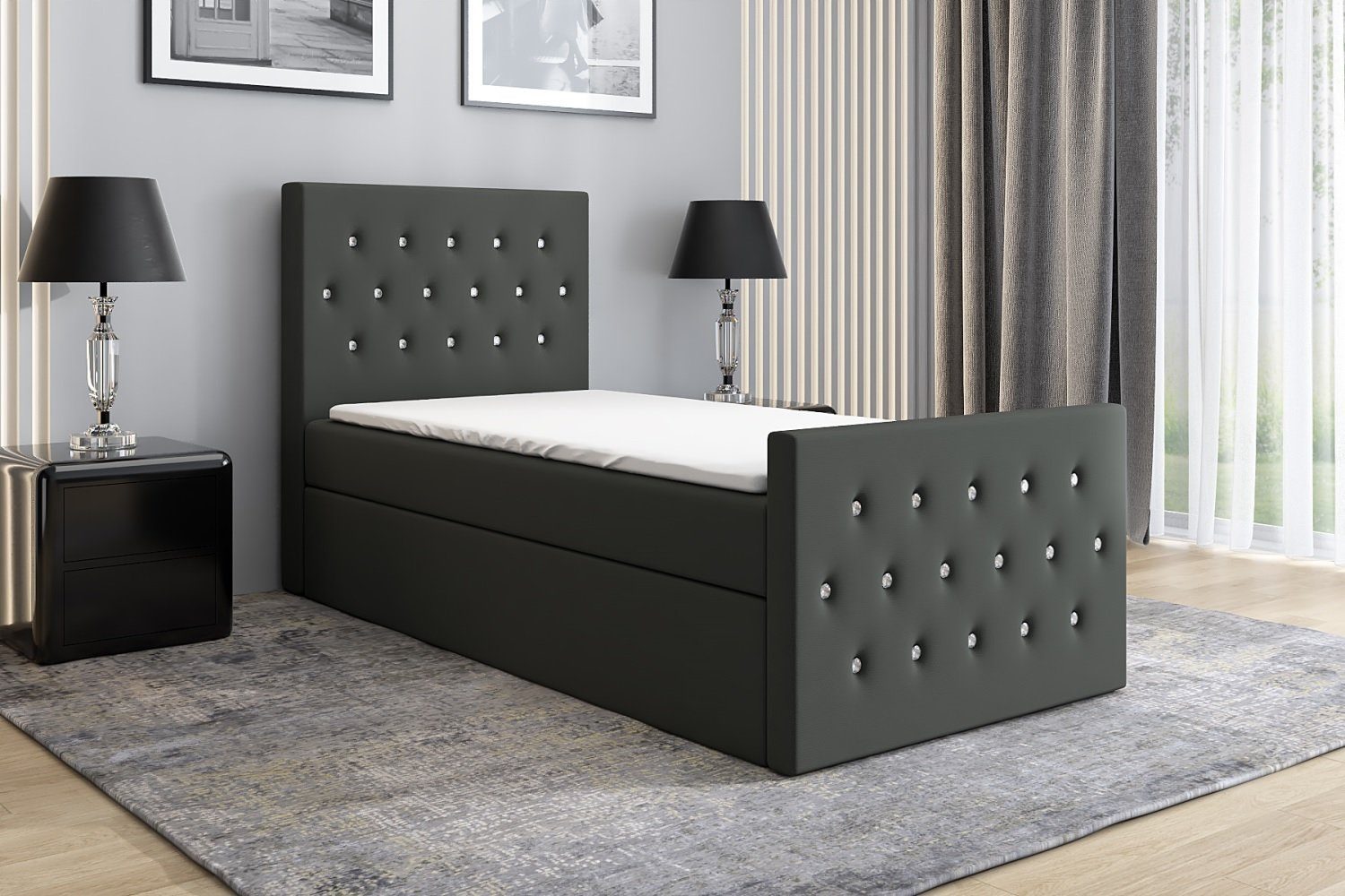 A&J MöbelLand GmbH Boxspringbett Einzelbett LILI günstig online kaufen