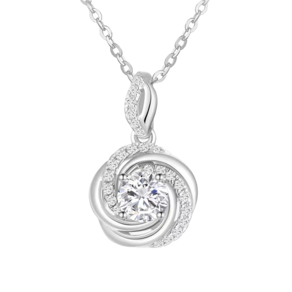 Jumpeak Kette mit Anhänger 14k Gold,IGI-Zertifikat, Damenhalskette, Halskette mit Diamantanhänger, 0.5ct,D VS1, Hochzeitsgeschenk, Verlobungsgeschenk, Muttertagsgeschenk