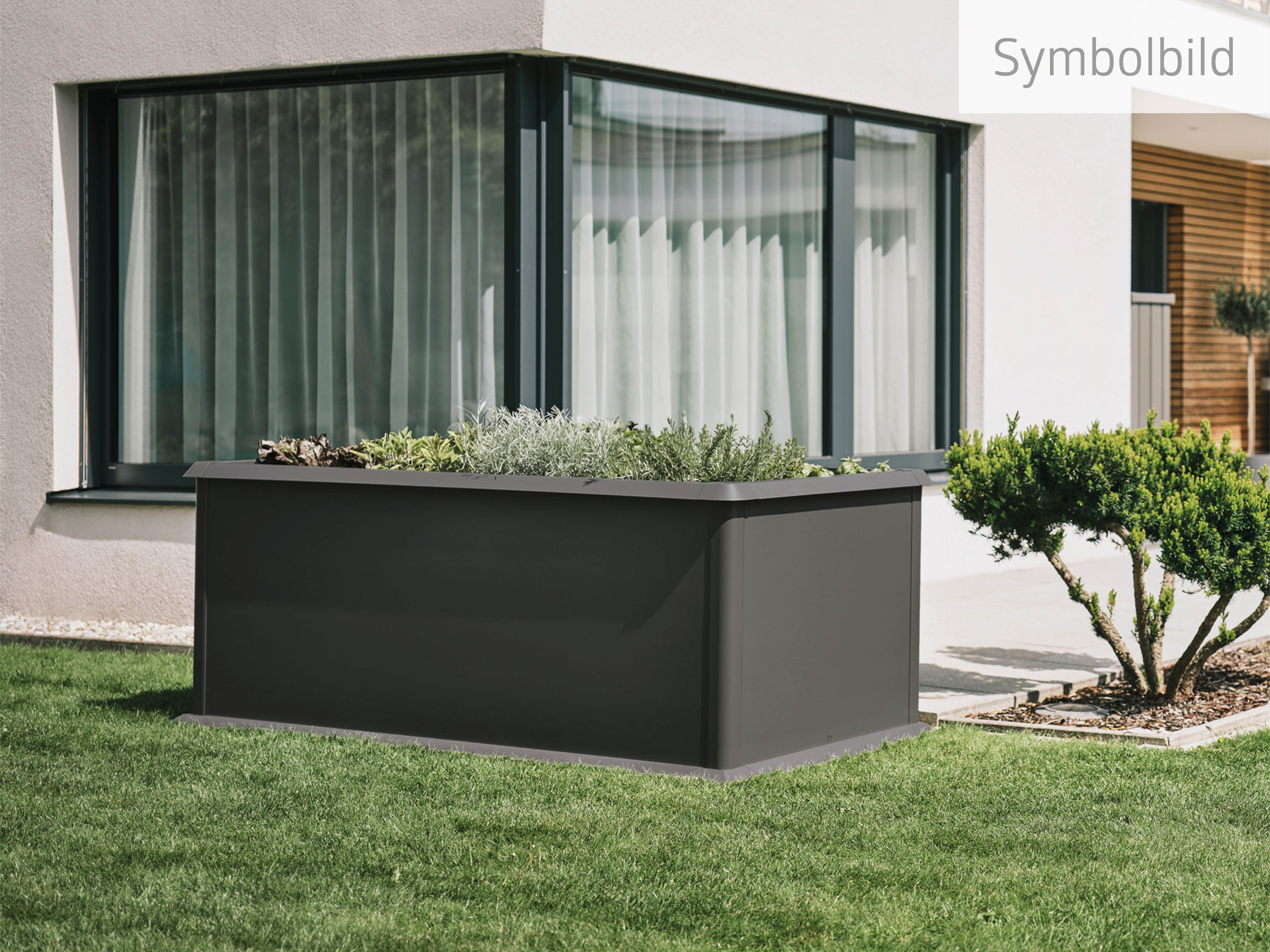 Biohort Hochbeet Gr.2x1 mini,verschiedene Farben, 201,6x 103,1x 45 cm, extrem langlebig, aus Metall