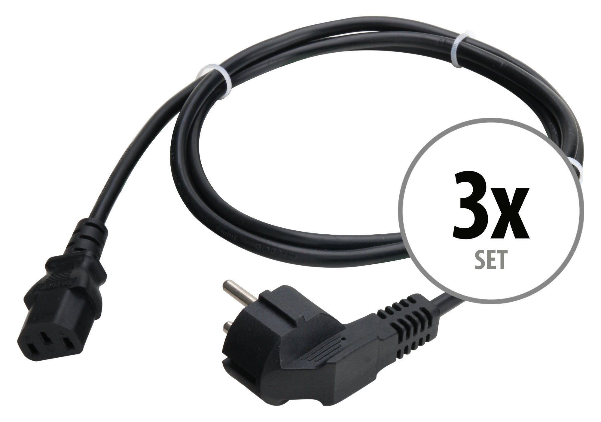 Pronomic EUIEC-1.5 Kaltgeräte Netzkabel 1,5 m Netzkabel, EU (SchuKo), IEC C13 (female) (150 cm), Sehr flexibel