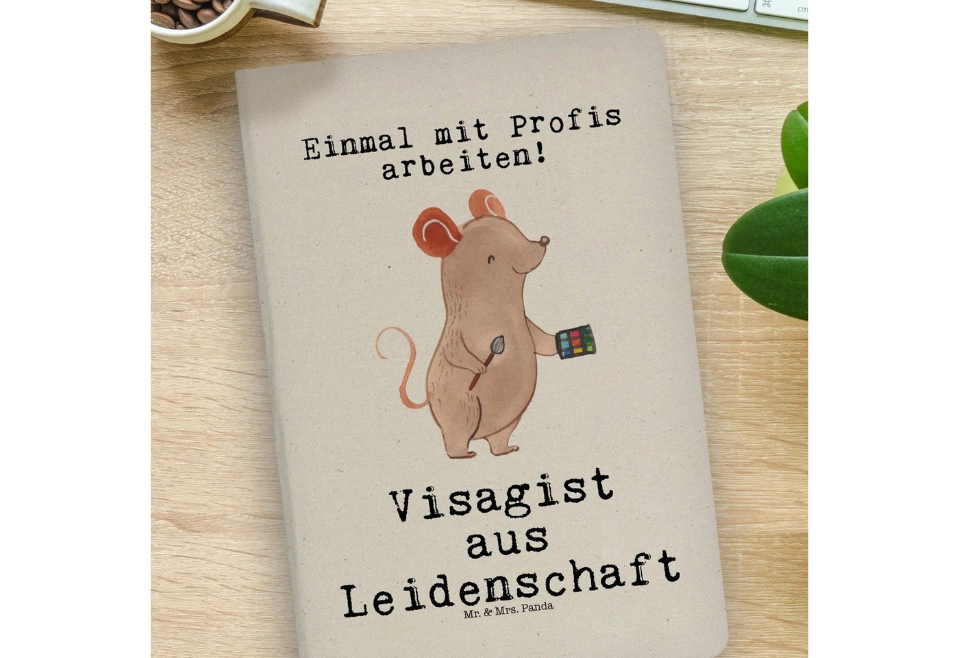 Thumbnail - Mr. & Mrs. Panda Notizbuch Visagist Leidenschaft - Transparent - Geschenk, Maskenbildner, DIN A4 Mr. & Mrs. Panda, Echte...