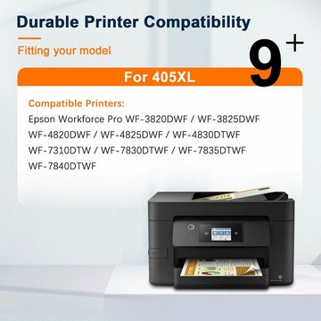ColorKing 4er Druckerpatronen für EPSON 405XL 405 XL Multipack Tintenpatrone (WorkForce Pro WF-3820DWF WF-7310DTW WF-7830DTWF)