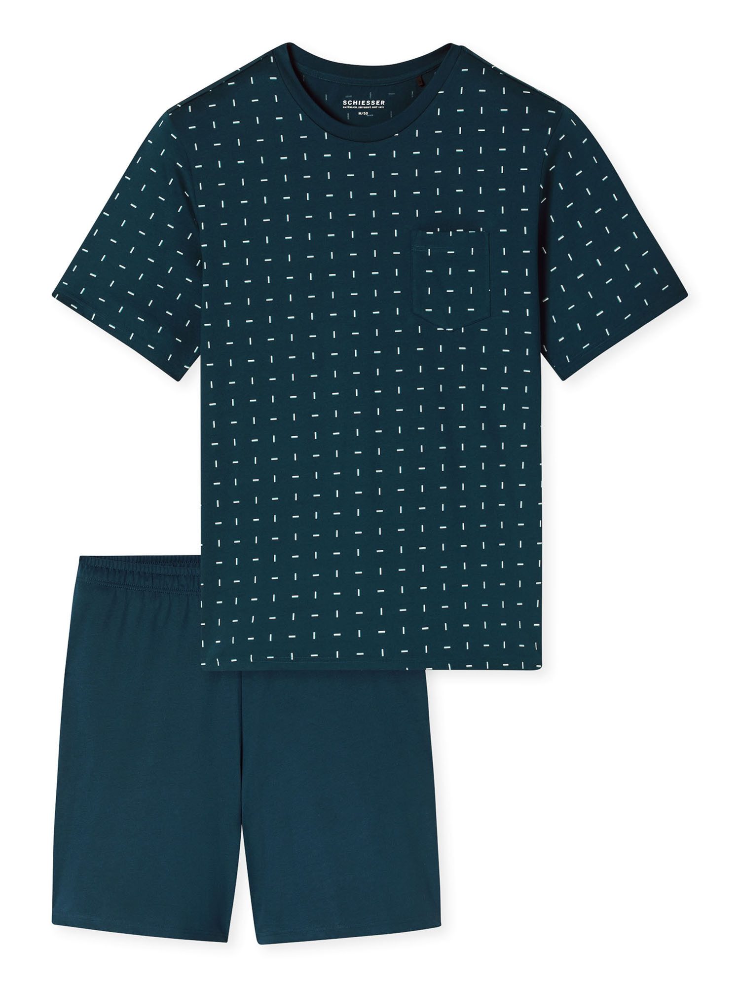 Schiesser Pyjama Comfort Essentials (2 tlg) Schlafanzug, Pyjama Set, Nachtwäsche