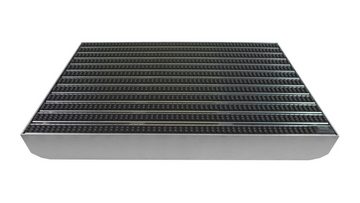 Fußmatte Emco Eingangsmatte DIPLOMAT + Bodenwanne 75mm Aluminium, Bürsten Grau, Emco, rechteckig, Höhe: 75 mm, Größe: 600x400 mm, für Innen- und Außenbereich