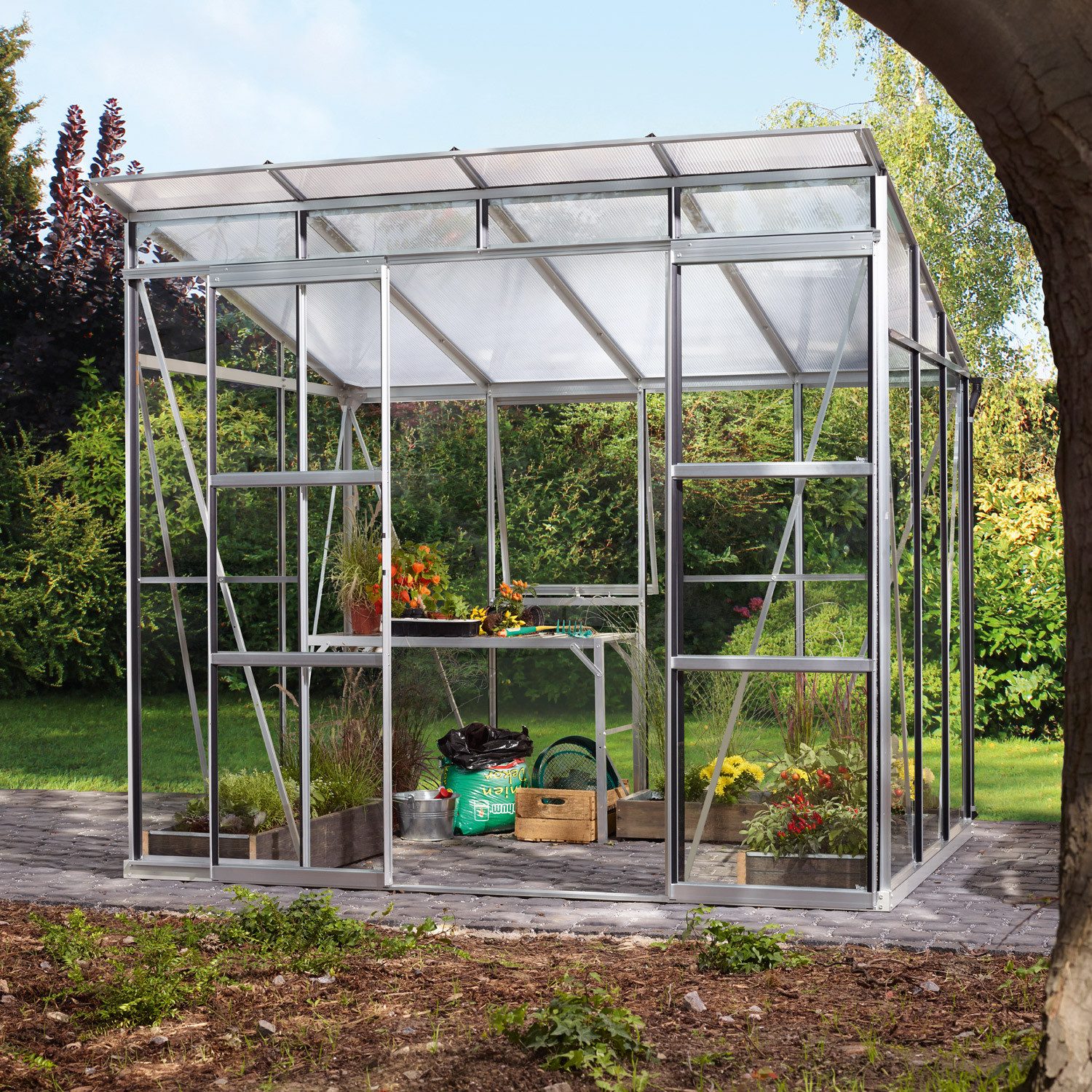 Vitavia Gewächshaus Playa 5900, 3,00 mm Wandstärke silberfarben | Rabatt: 28%