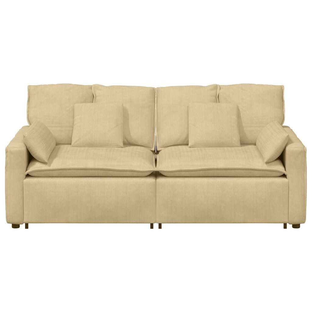 vidaXL Sofaelement Modulares Sofa mit Kissen Graugrün