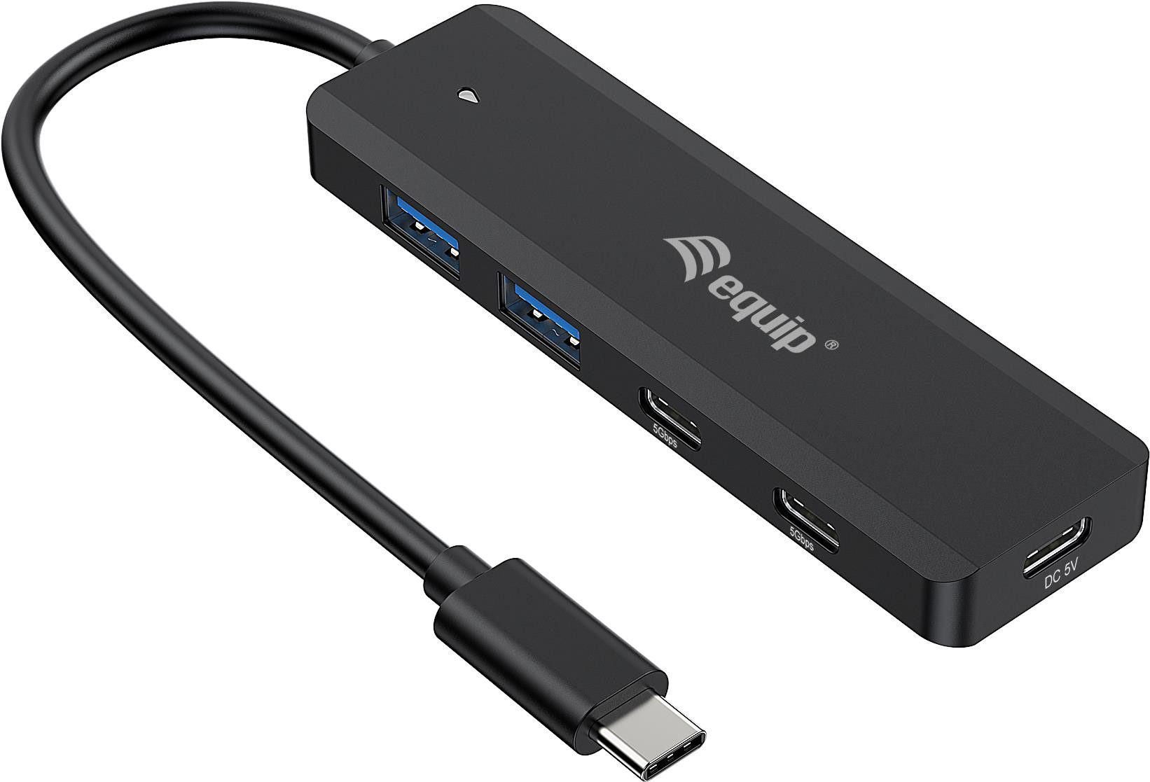 EQUIP USB-C 4-Port USB 3.2 Gen 1 Hub, USB-C x 2, USB-A x 2 Computer-Kabel