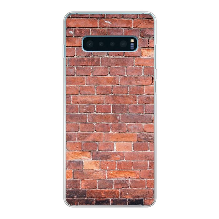 MuchoWow Handyhülle Ziegel - Wand - Rot Phone Case Handyhülle Samsung Galaxy S10 Lite Silikon Schutzhülle
