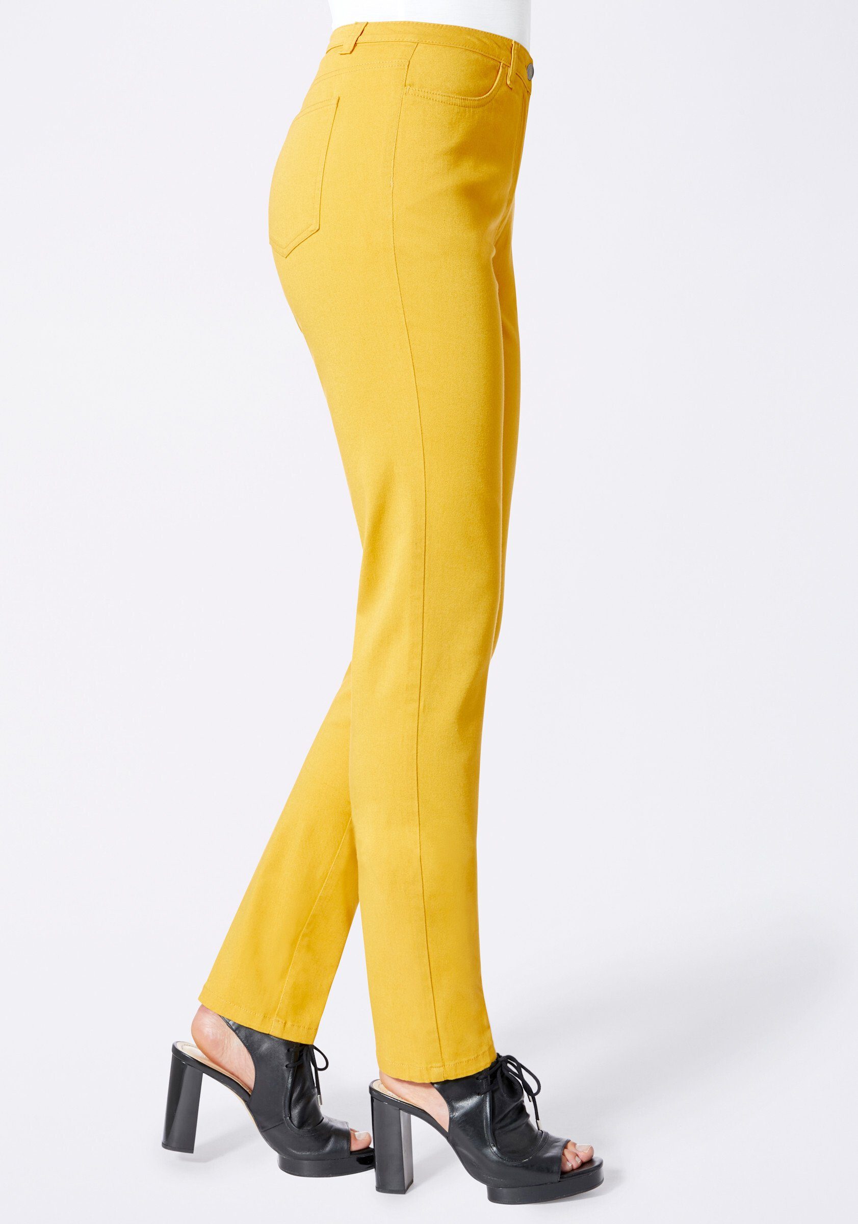 Sieh an! Bequeme Jeans Stretch-Hose leicht vertieft