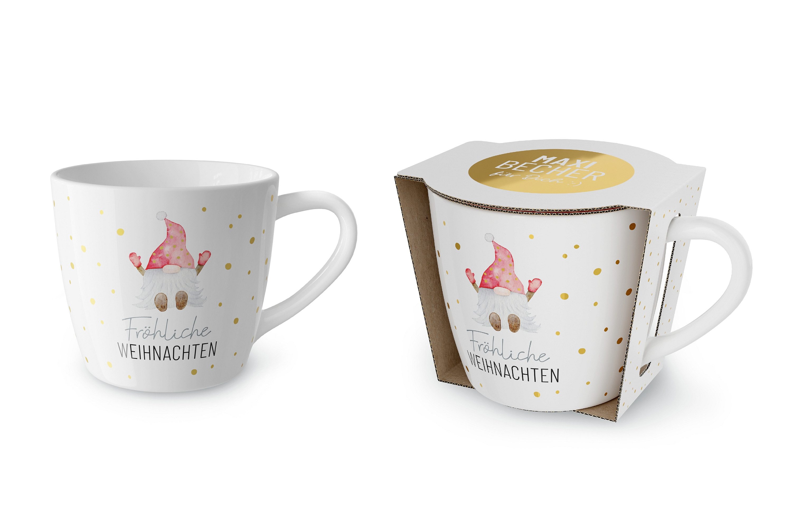 La Vida Tasse Weihnachtstasse Kaffee Tee Tasse Becher 0,4l Love Xmas la vida, Material: Porzellan