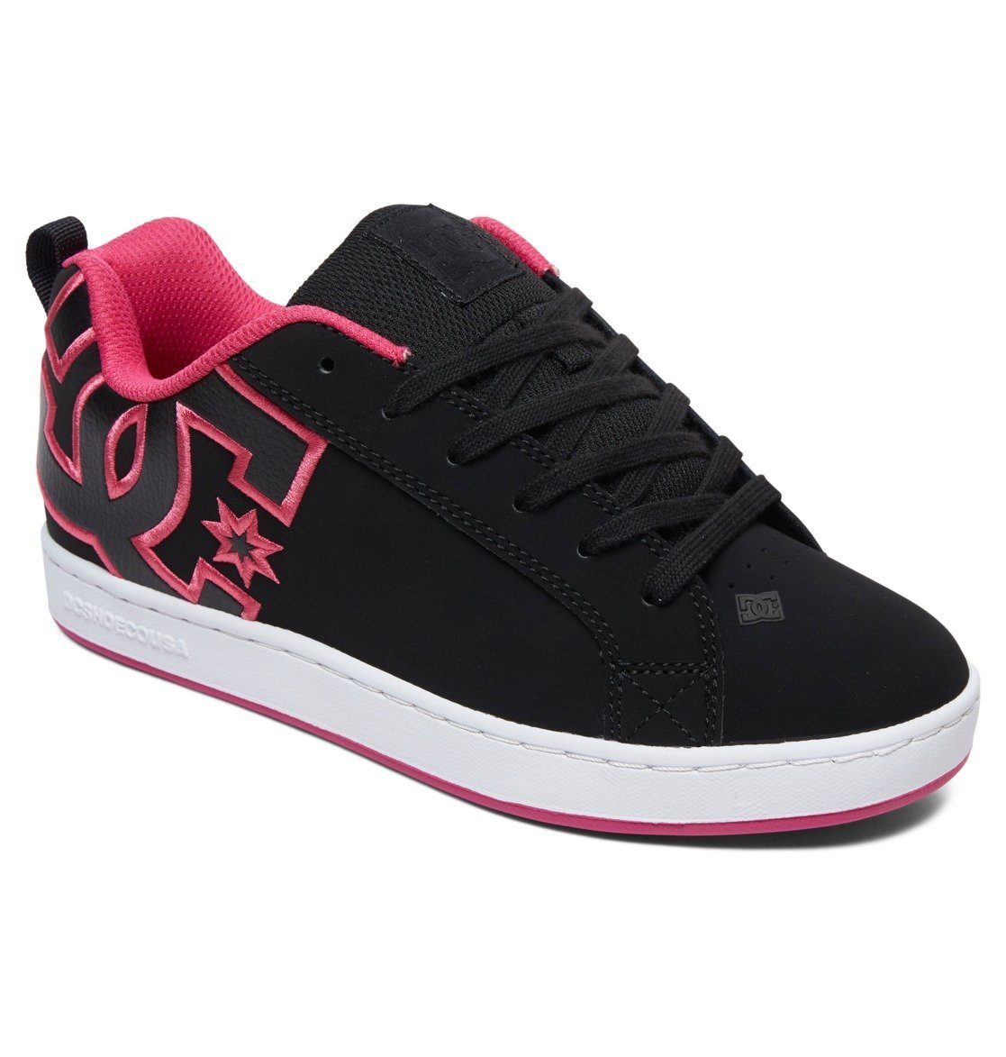 Court Shoes Black/Pink Stencil DC Sneaker Graffik